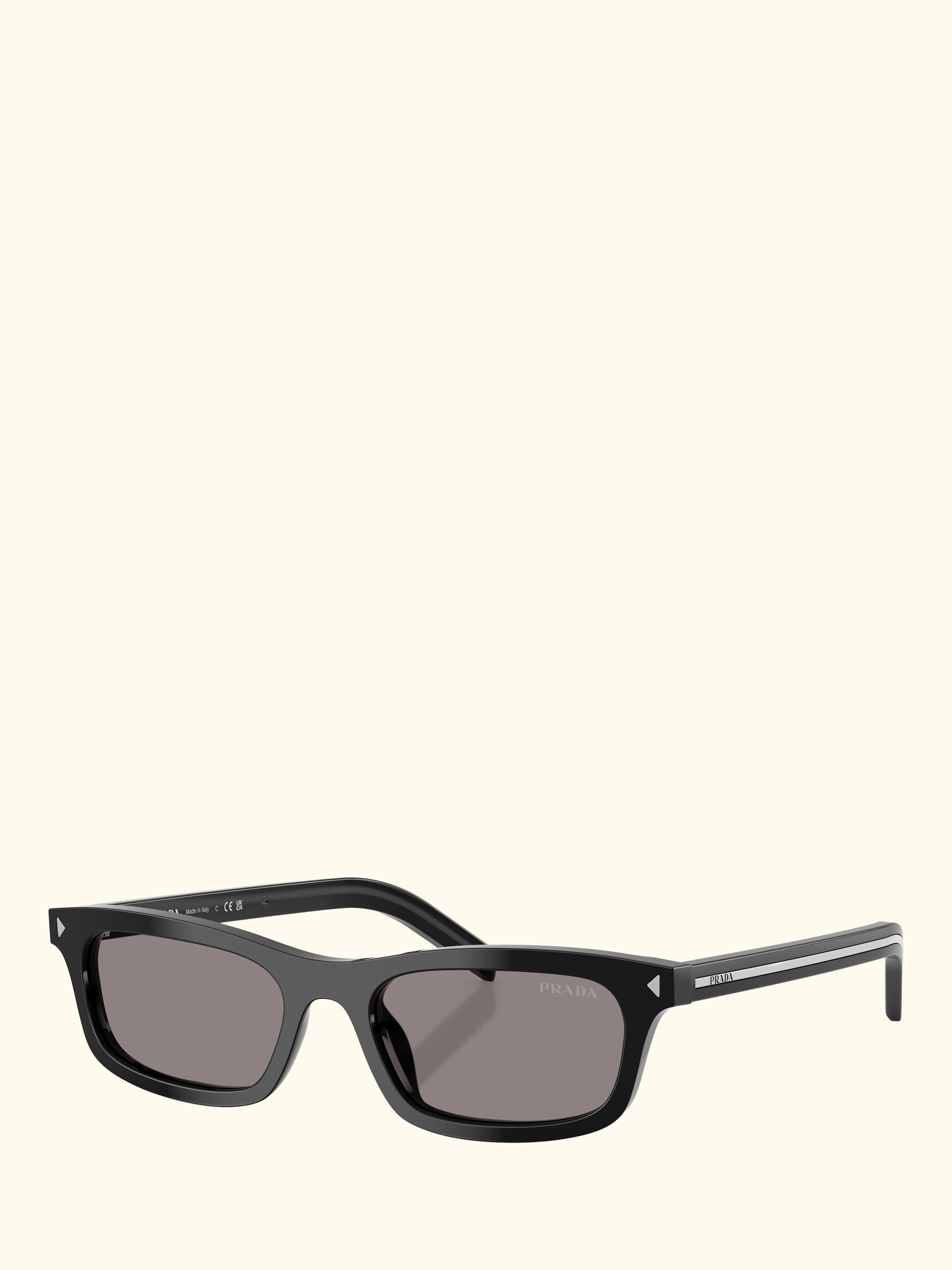 PR D05S Pillow Sunglasses, Black/Grey
