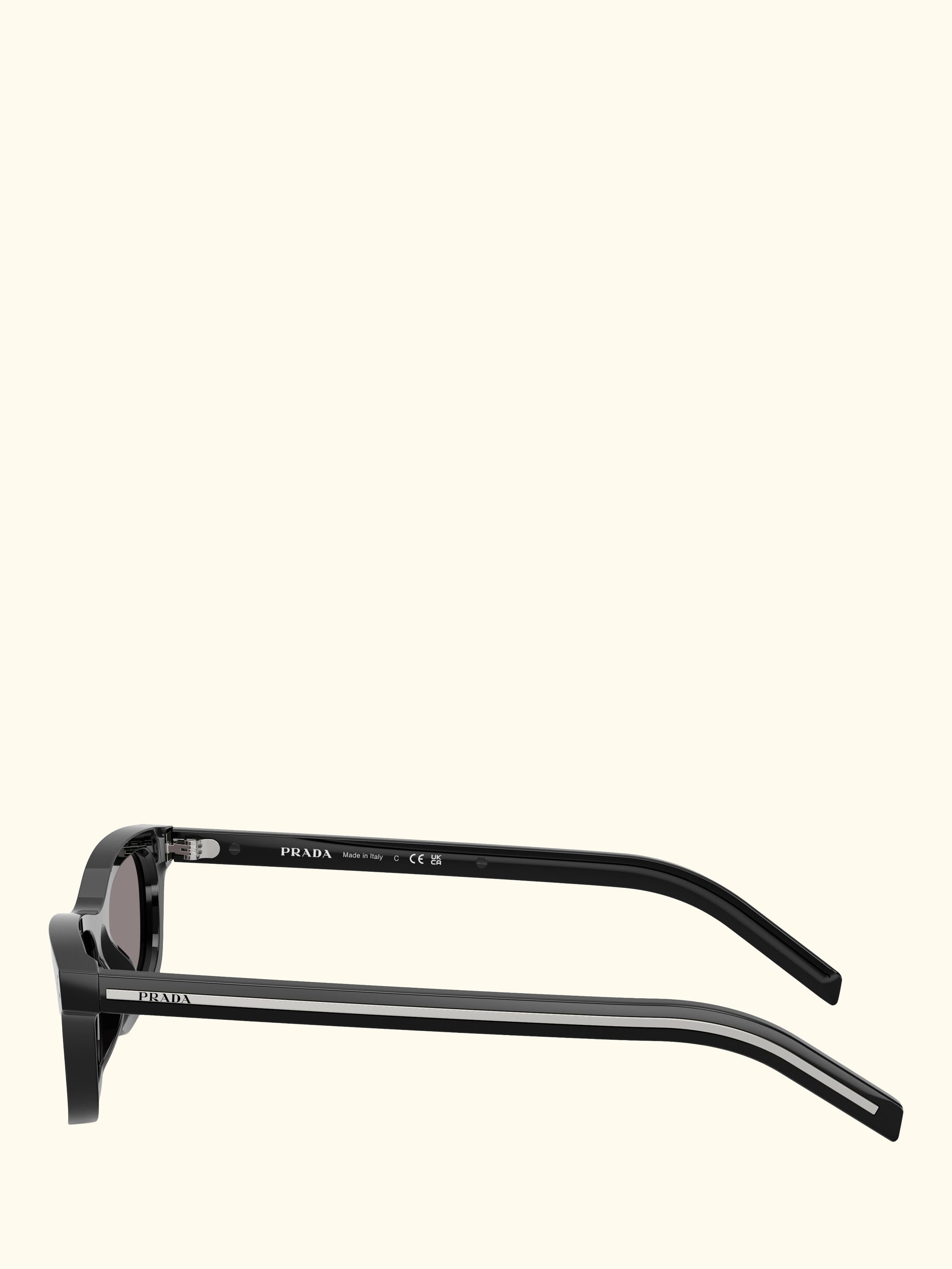 PR D05S Pillow Sunglasses, Black/Grey