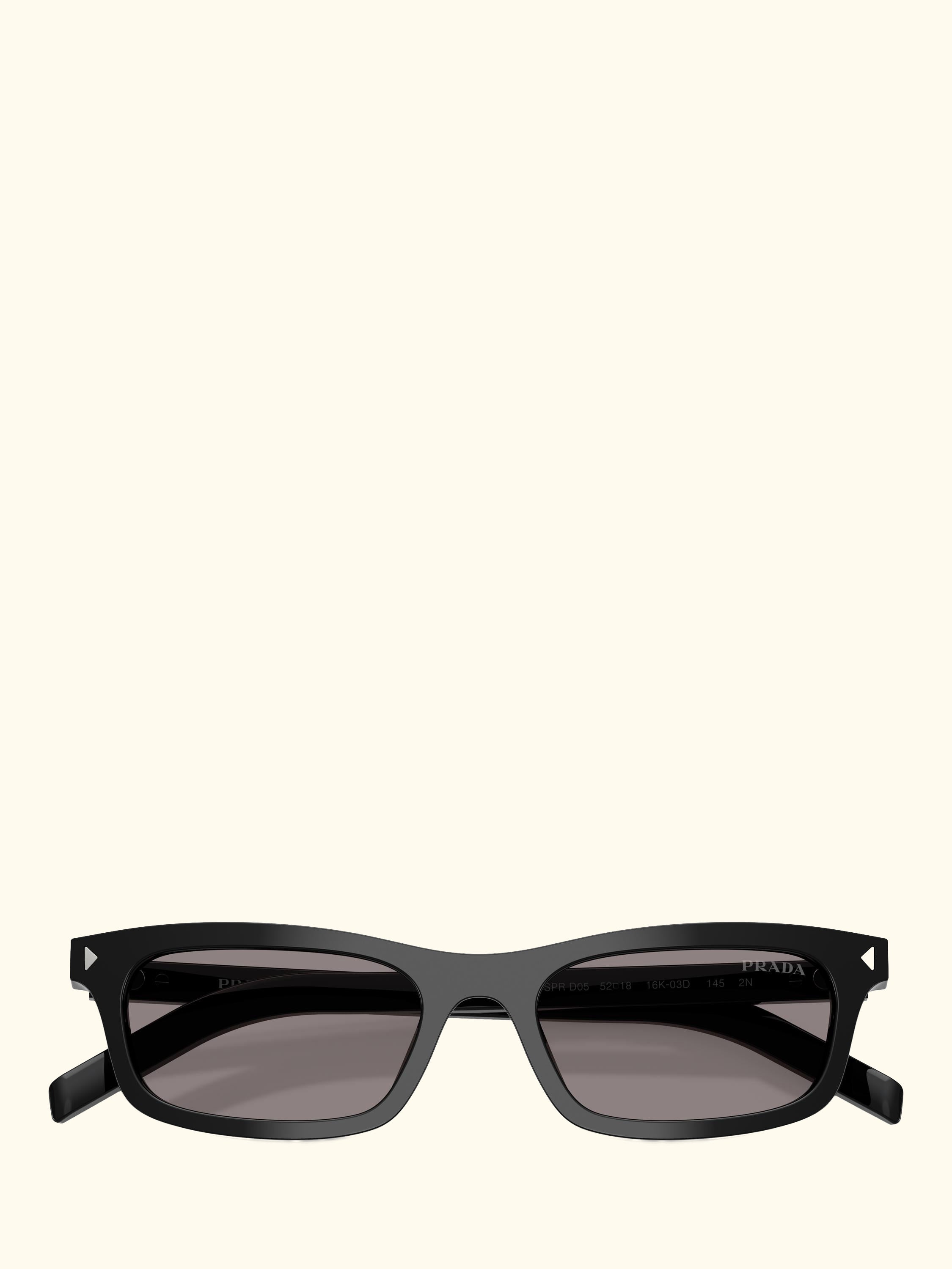 PR D05S Pillow Sunglasses, Black/Grey