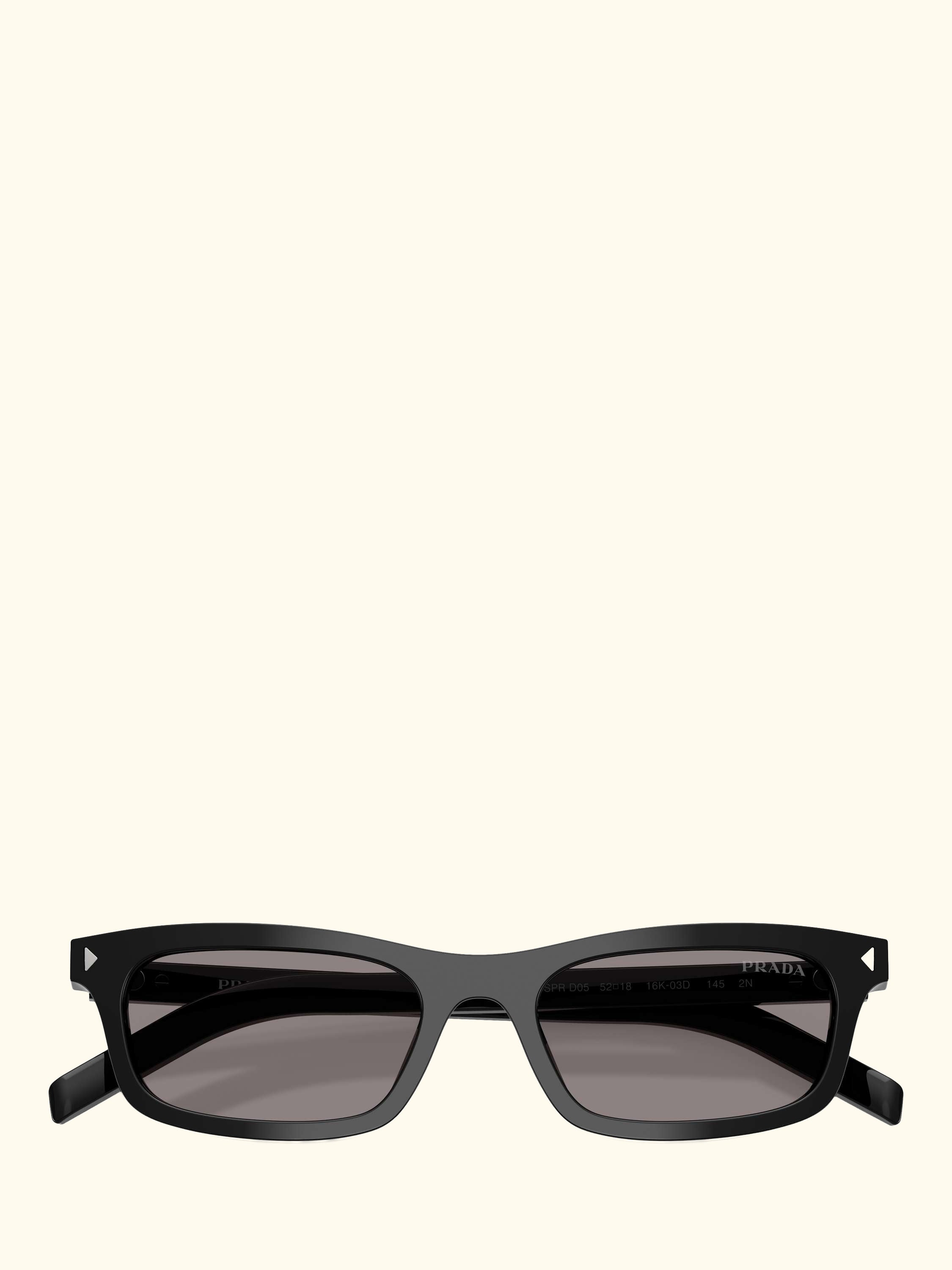 PR D05S Pillow Sunglasses, Black/Grey