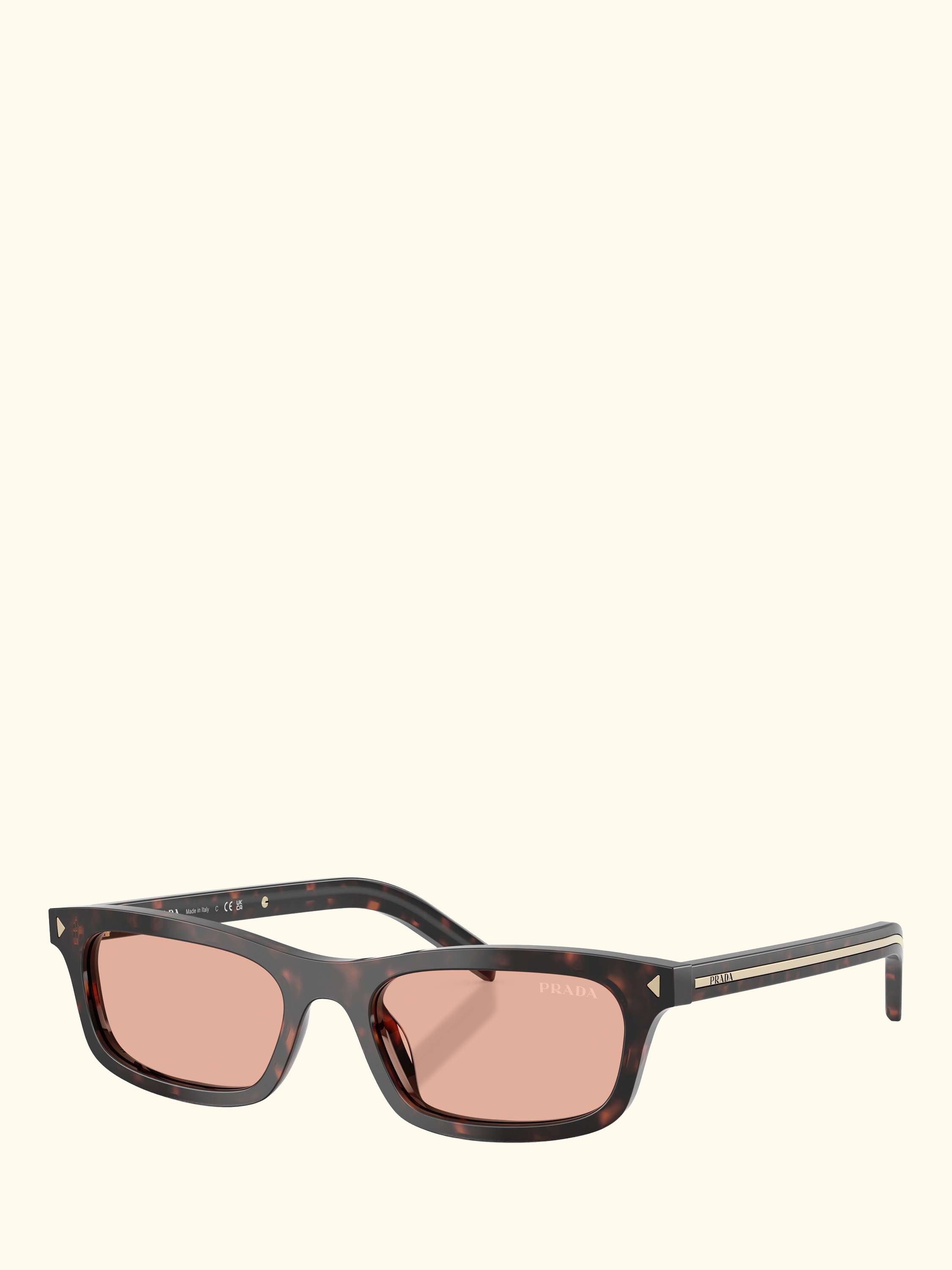 PR D05S Men's Rectangular Sunglasses, Root Tortoise/Coral