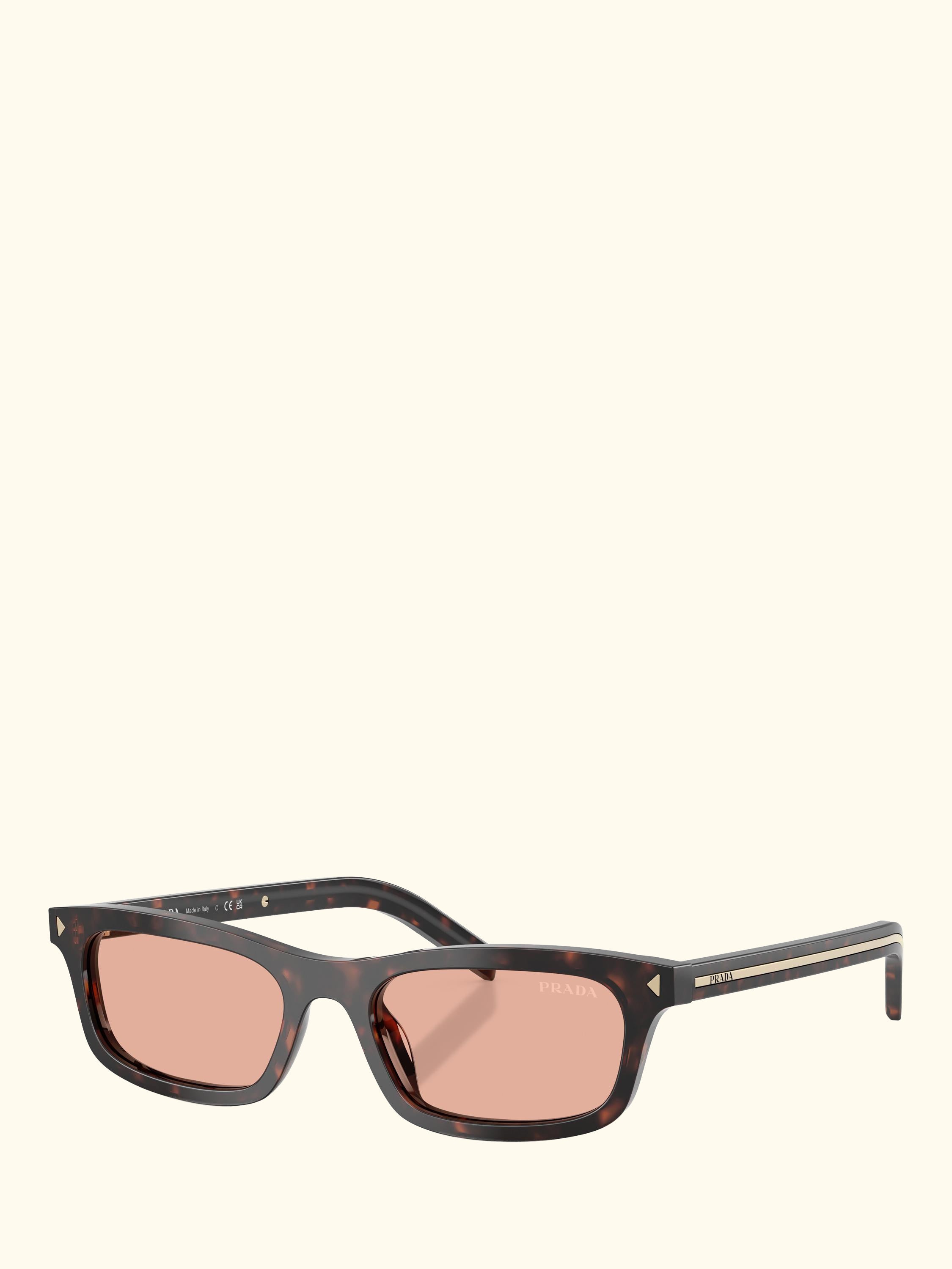 PR D05S Men's Rectangular Sunglasses, Root Tortoise/Coral