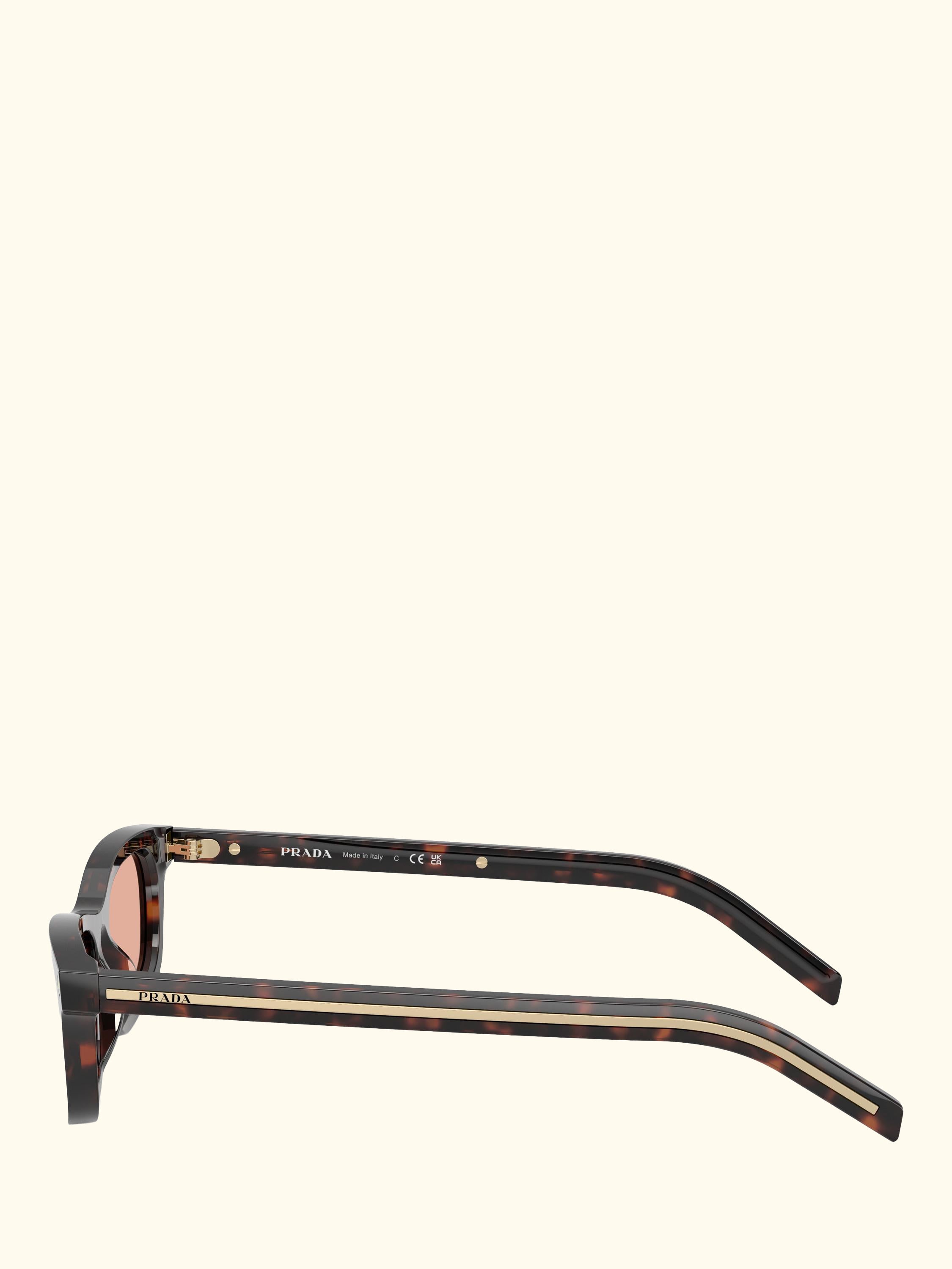 PR D05S Men's Rectangular Sunglasses, Root Tortoise/Coral