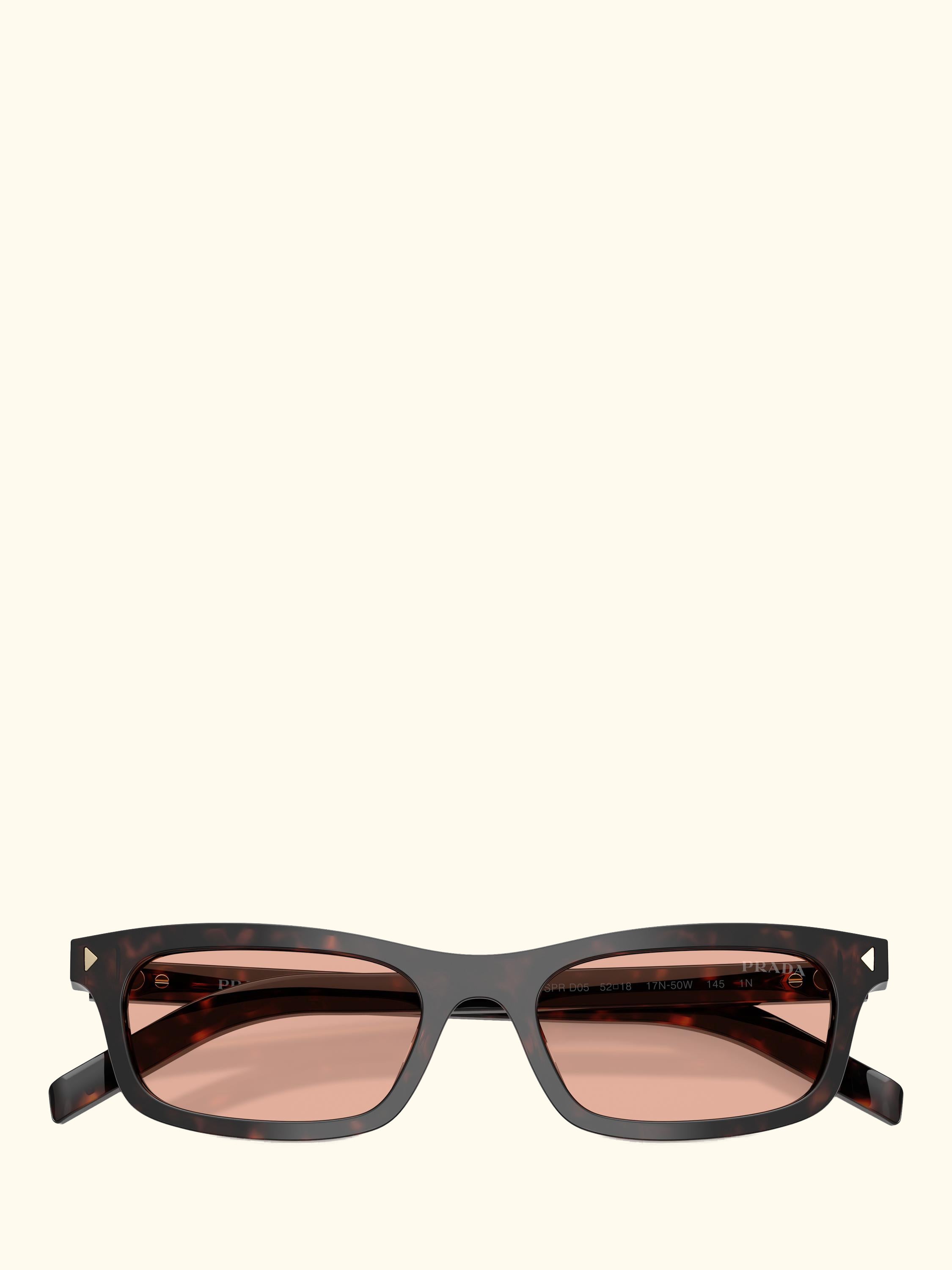 PR D05S Men's Rectangular Sunglasses, Root Tortoise/Coral