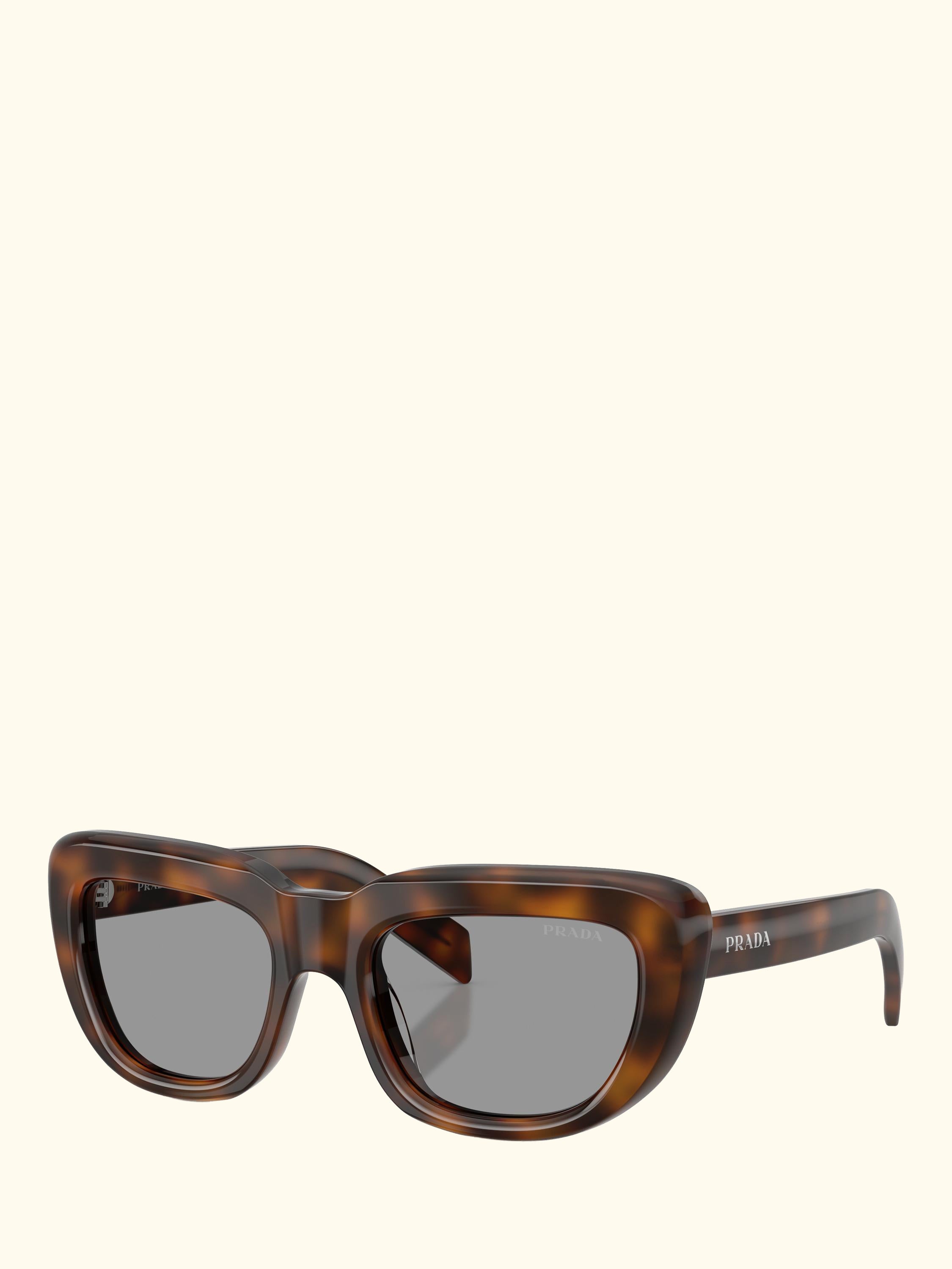 PR D07S Rectangular Sunglasses, Juniper Tortoise/Grey