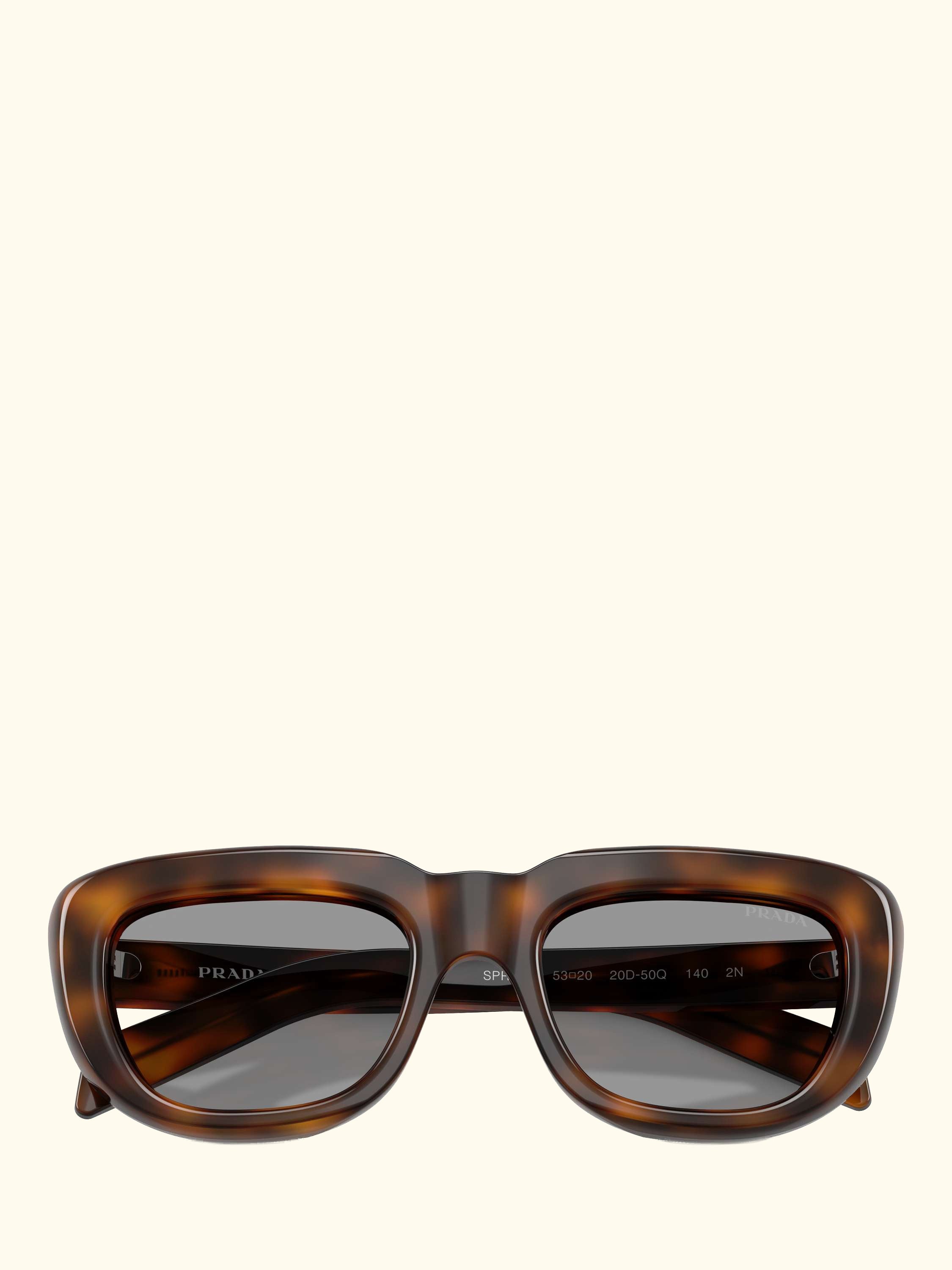 PR D07S Rectangular Sunglasses, Juniper Tortoise/Grey
