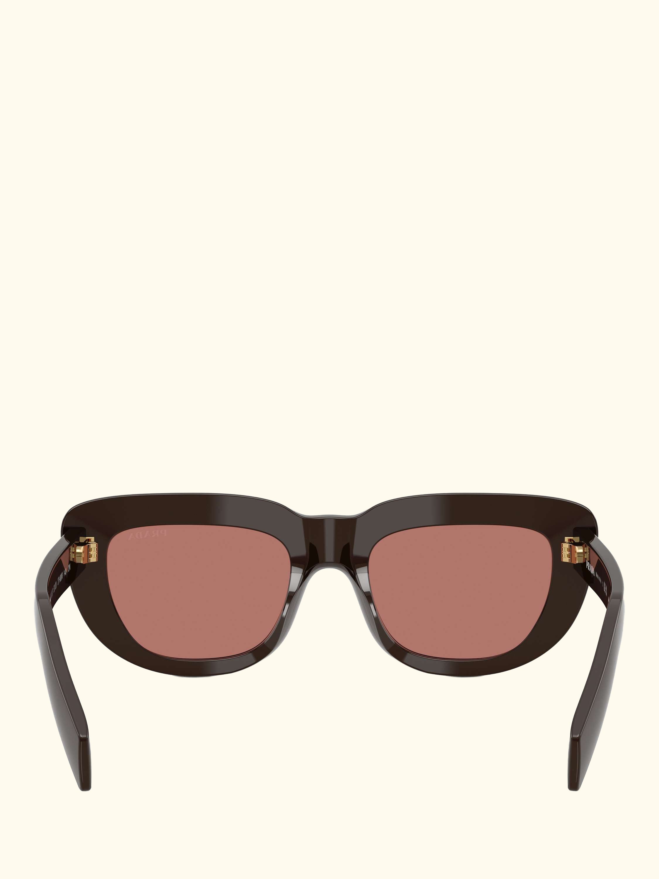 PR D07S Women's Round Sunglasses, Cigar/Red