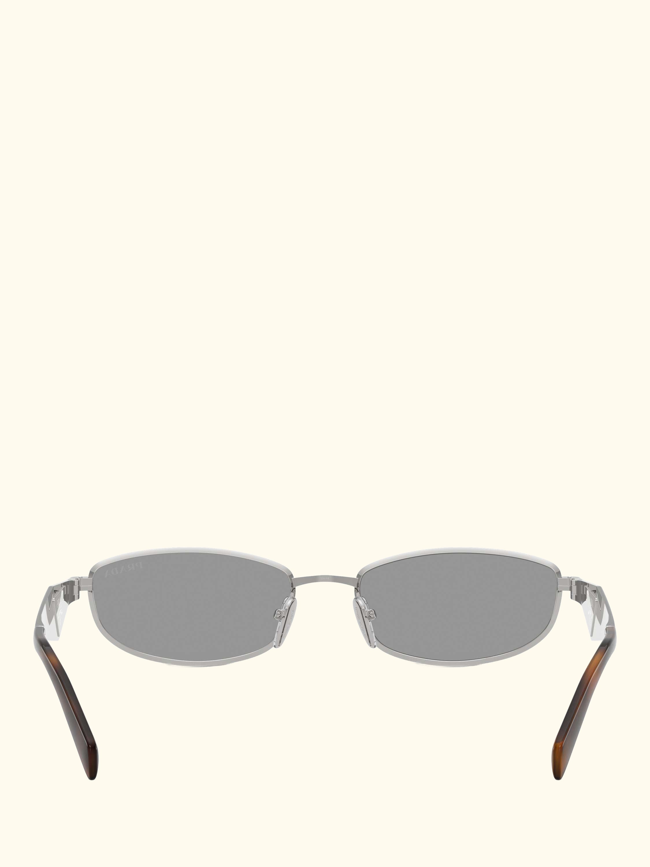 PR D51S Men's Oval Sunglasses, Silver/Grey