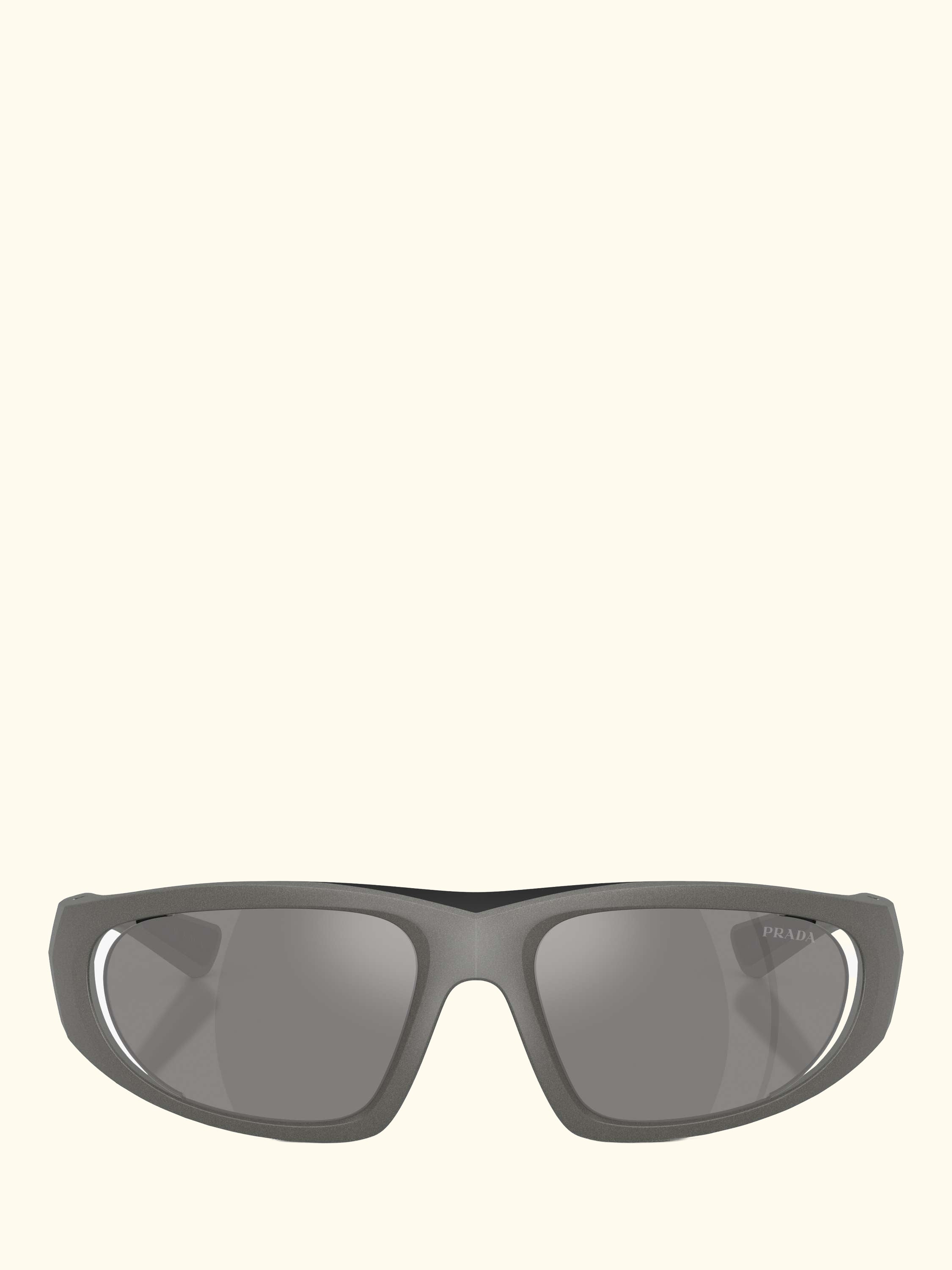 PS B03S Men's Irregular Sunglasses, Metal Grey/Mirror Grey