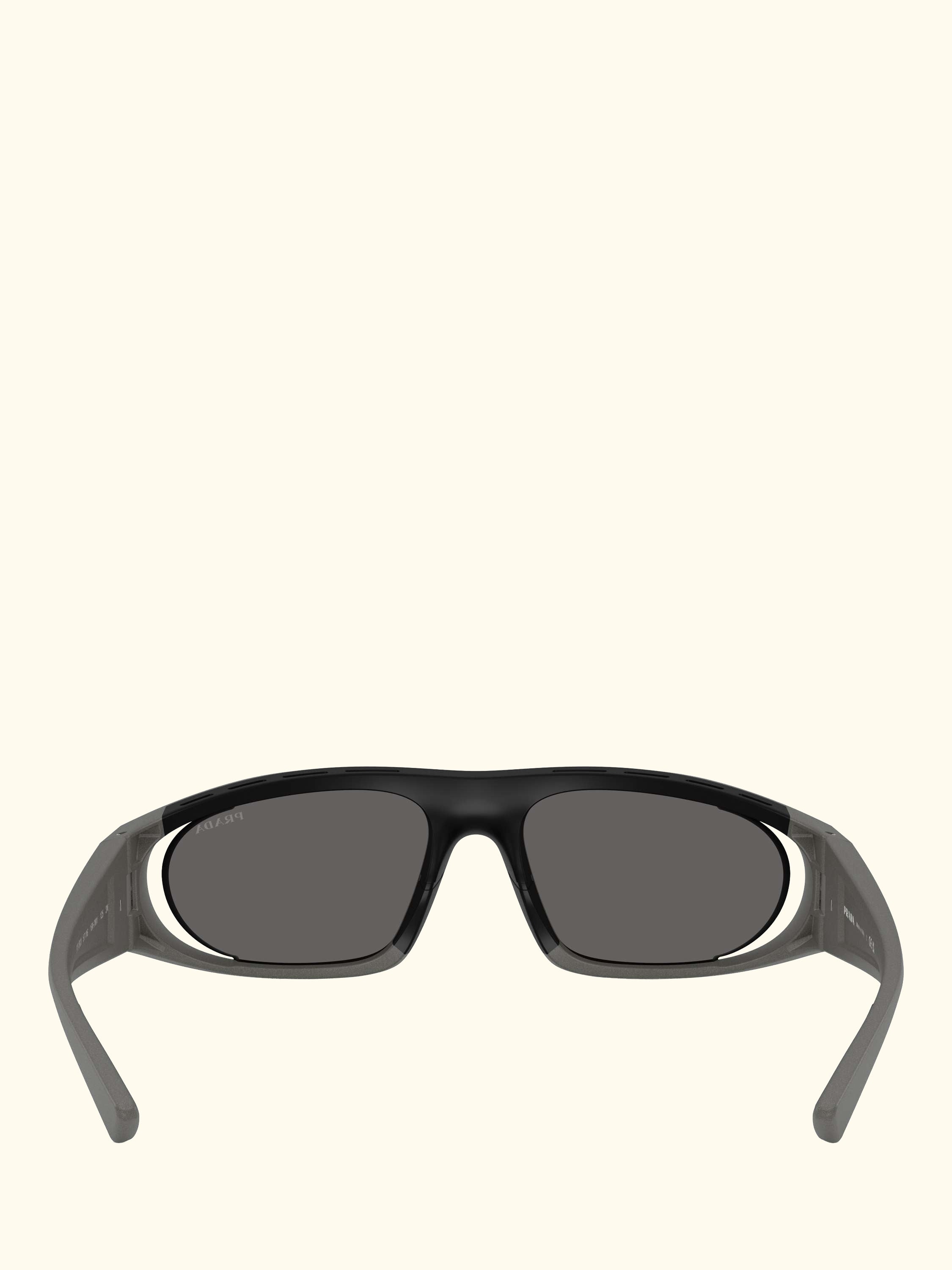 PS B03S Men's Irregular Sunglasses, Metal Grey/Mirror Grey