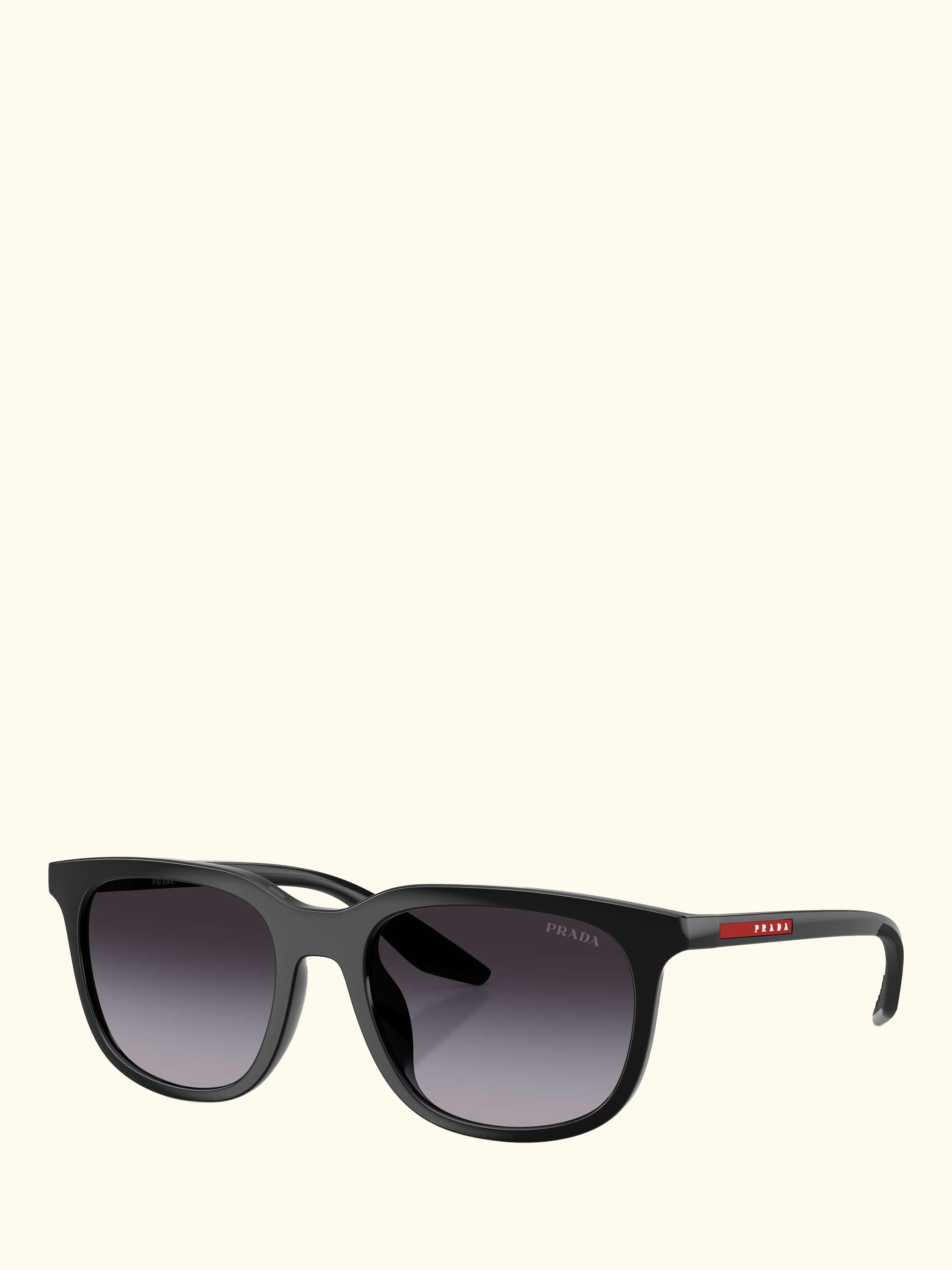 PS B09SU Men's Oval Sunglasses, Black/Grey Gradient
