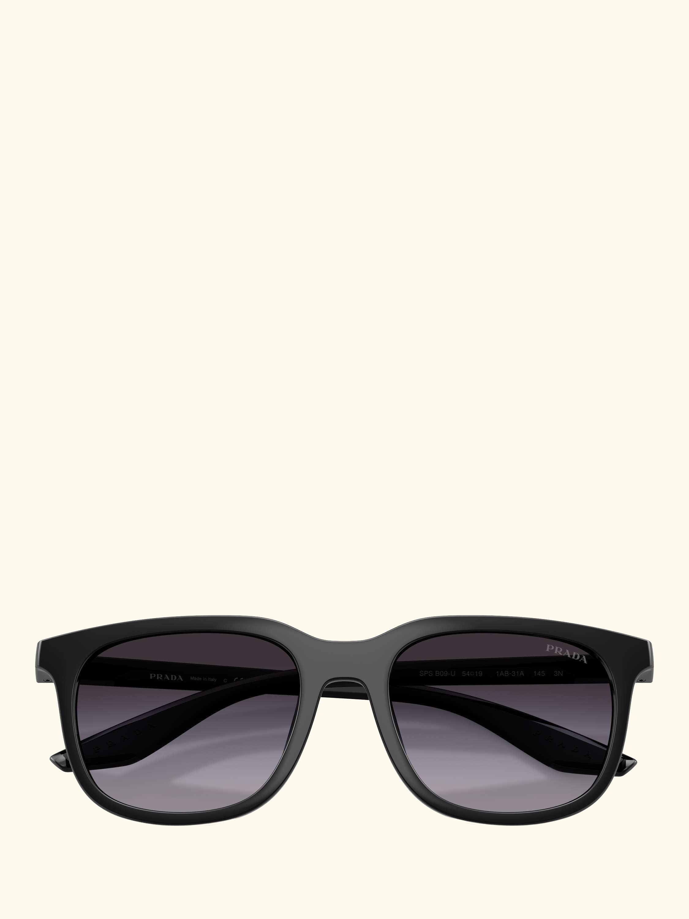 PS B09SU Men's Oval Sunglasses, Black/Grey Gradient