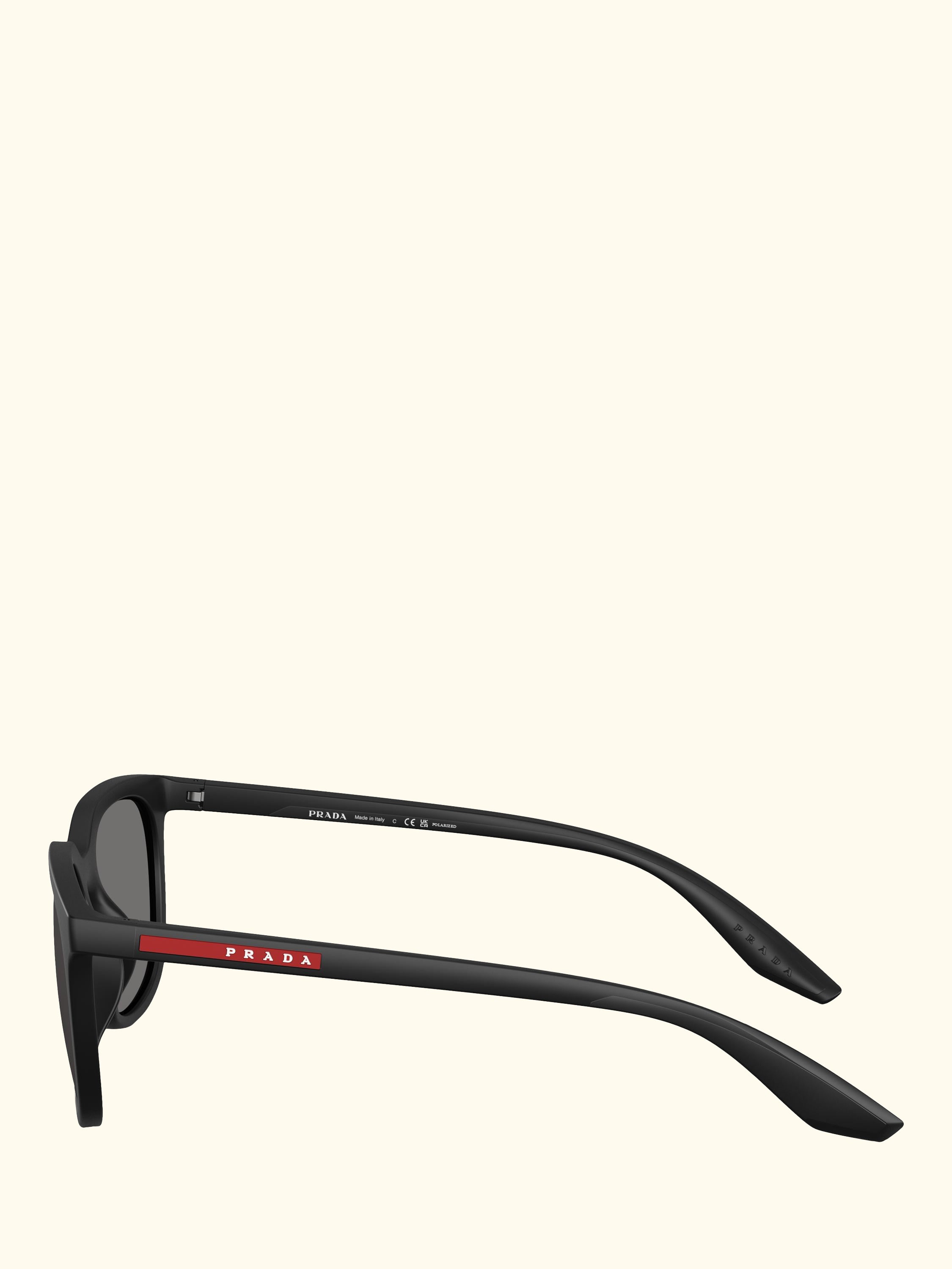 PS B09SU Men's Polarised Pillow Sunglasses, Matte Black/Grey