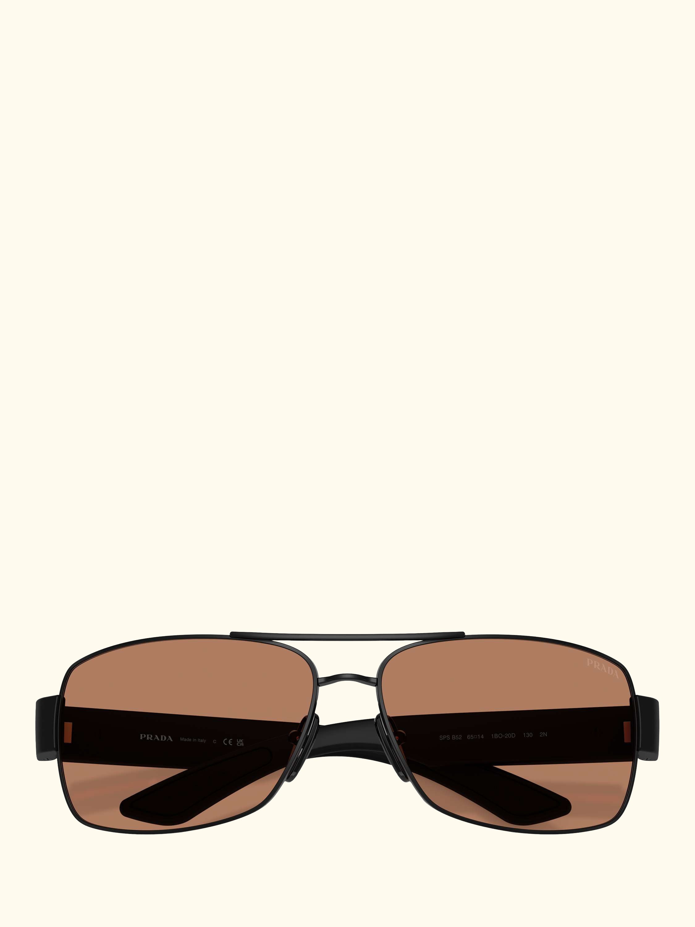PS B52S Men's Irregular Sunglasses, Matte Black/Copper