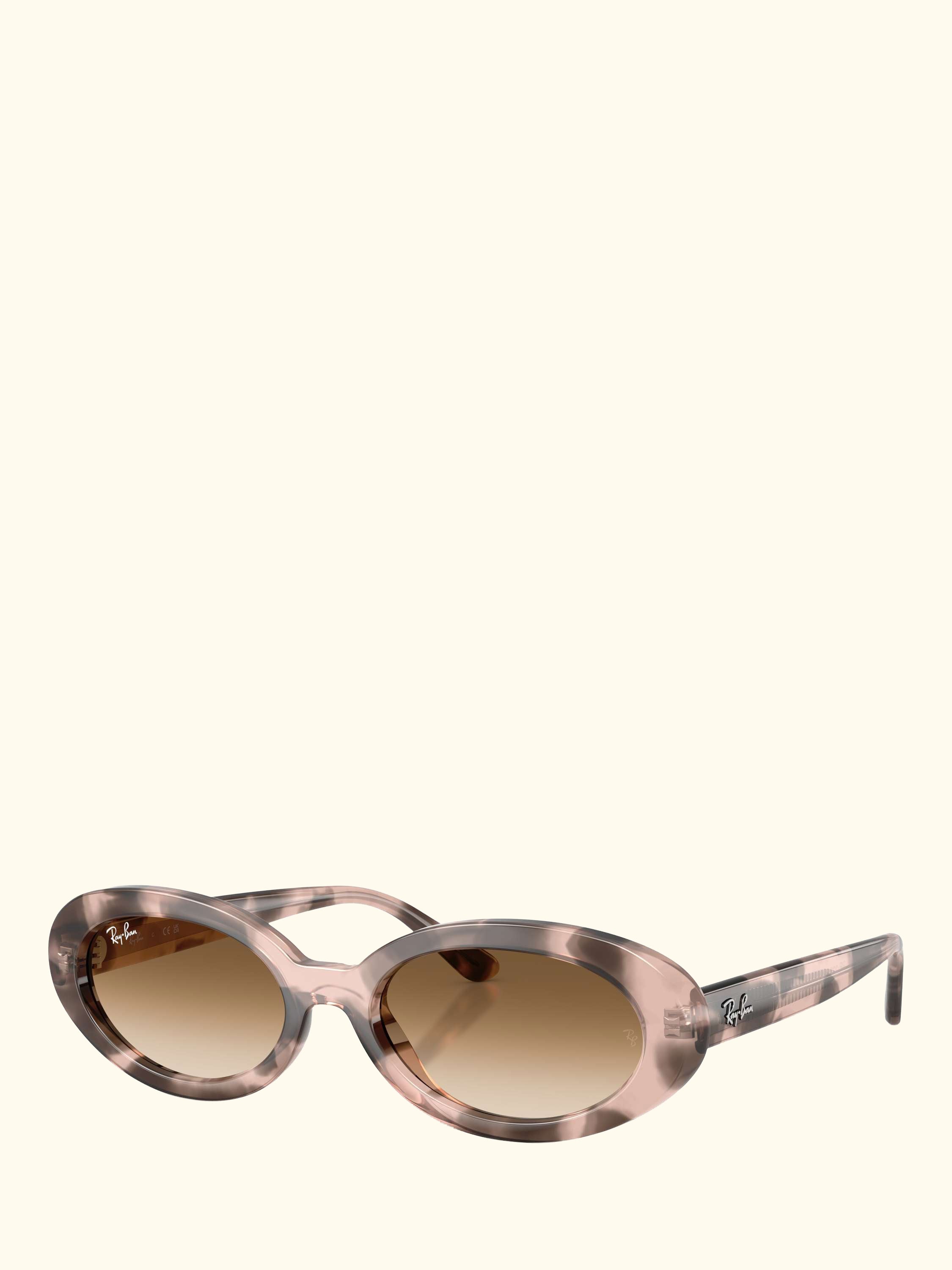 RB2223 Women's Oval Sunglasses, Pink Havana