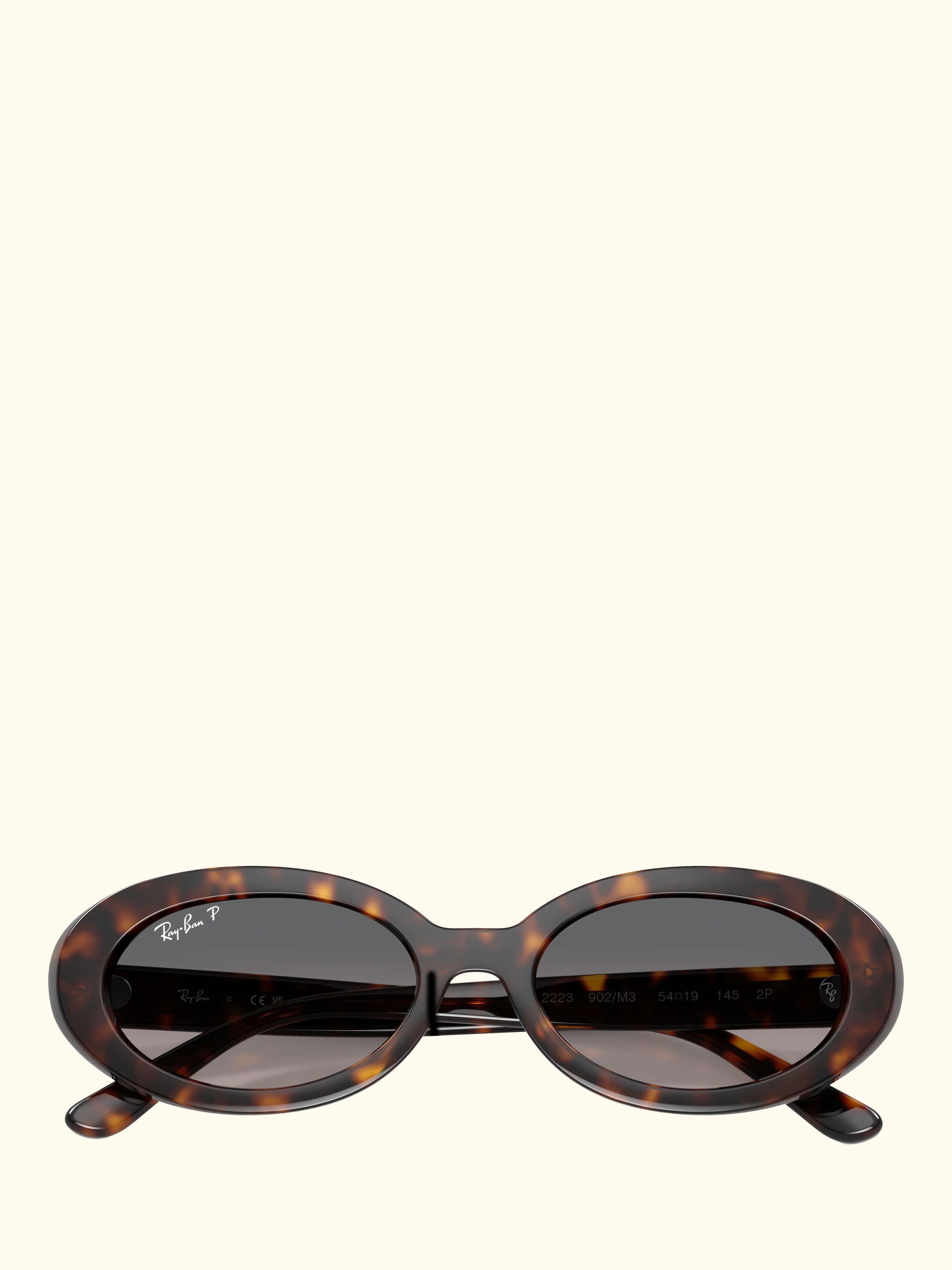 RB2223 Women's Oval Sunglasses, Havana