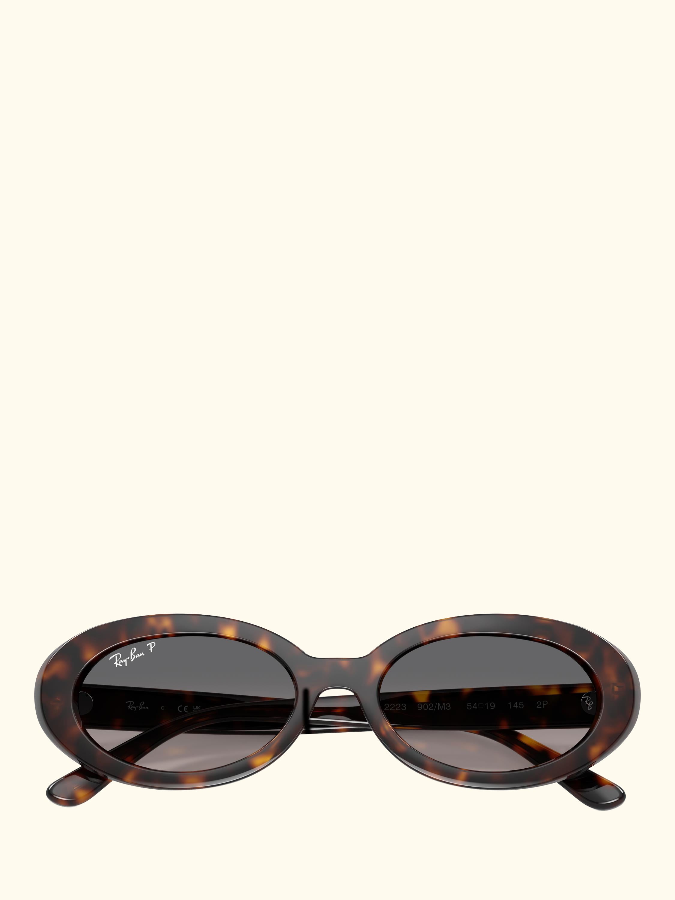 RB2223 Women's Oval Sunglasses, Havana