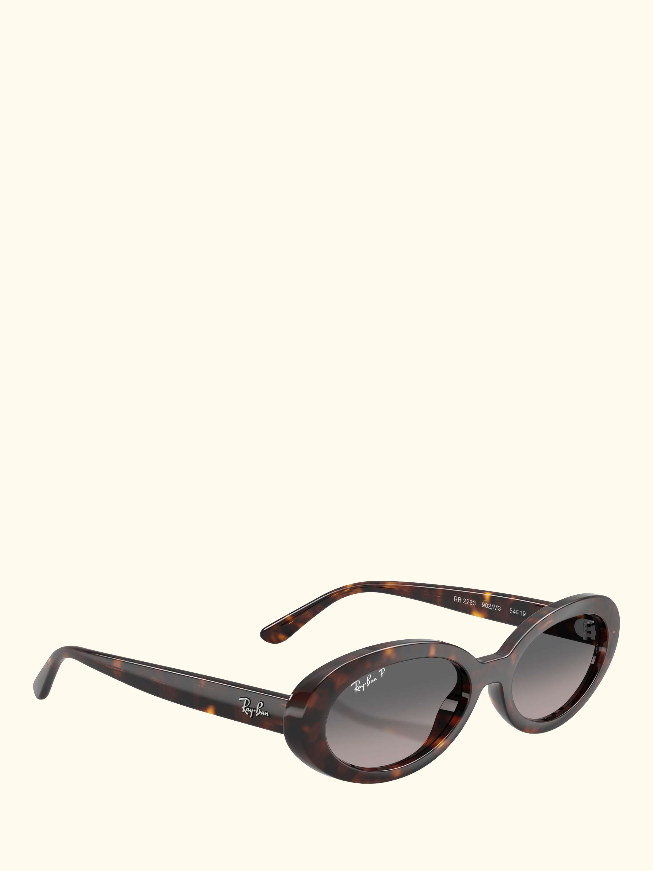 RB2223 Women's Oval Sunglasses, Havana
