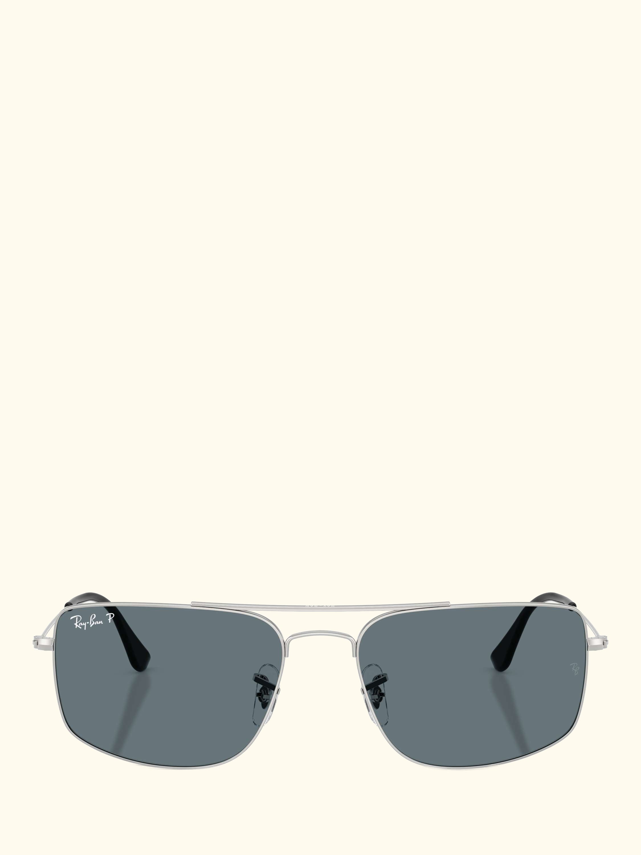 RB3779 Men's Explorer III Polarised Square Sunglasses, Silver/Blue