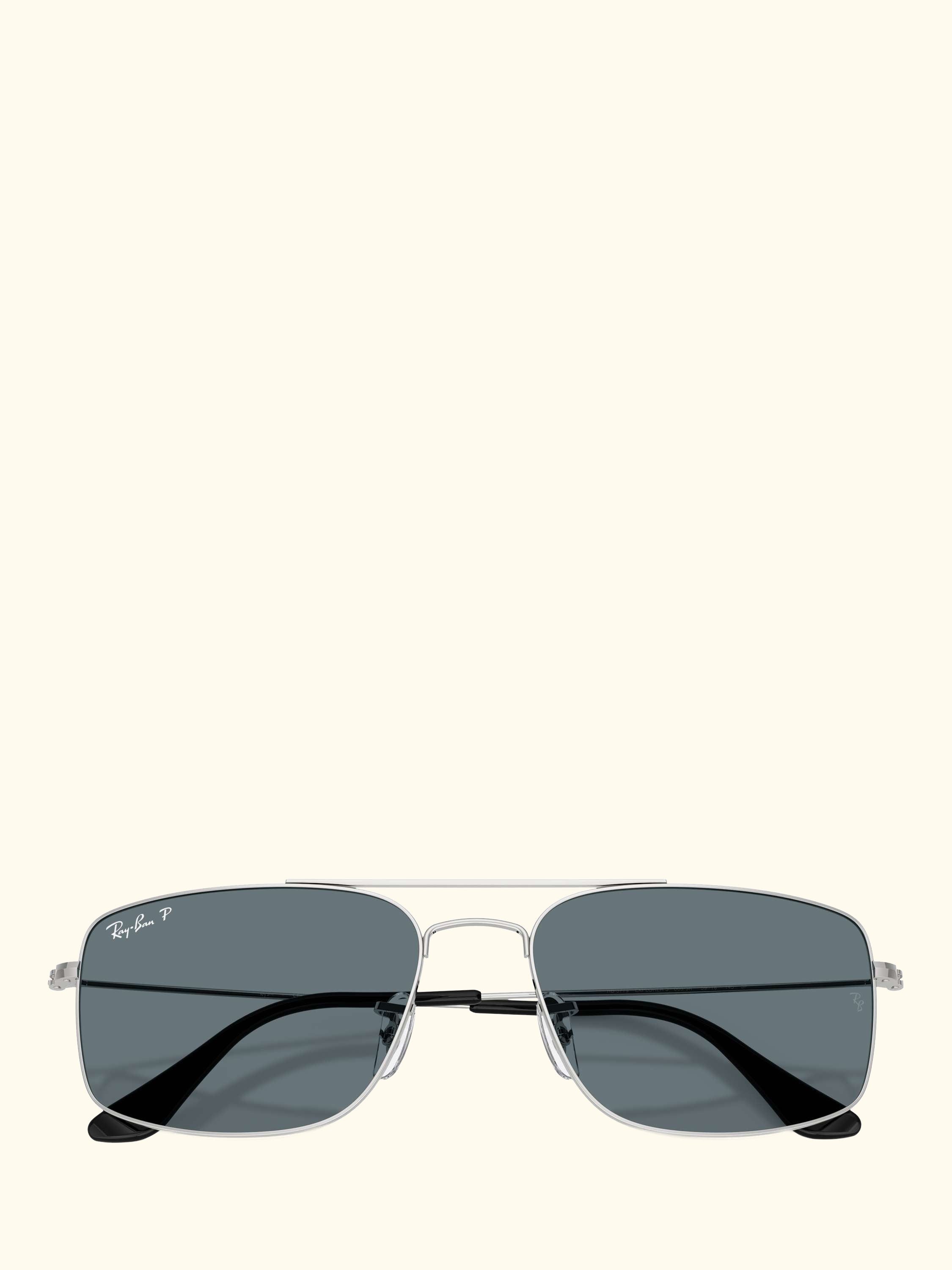 RB3779 Men's Explorer III Polarised Square Sunglasses, Silver/Blue