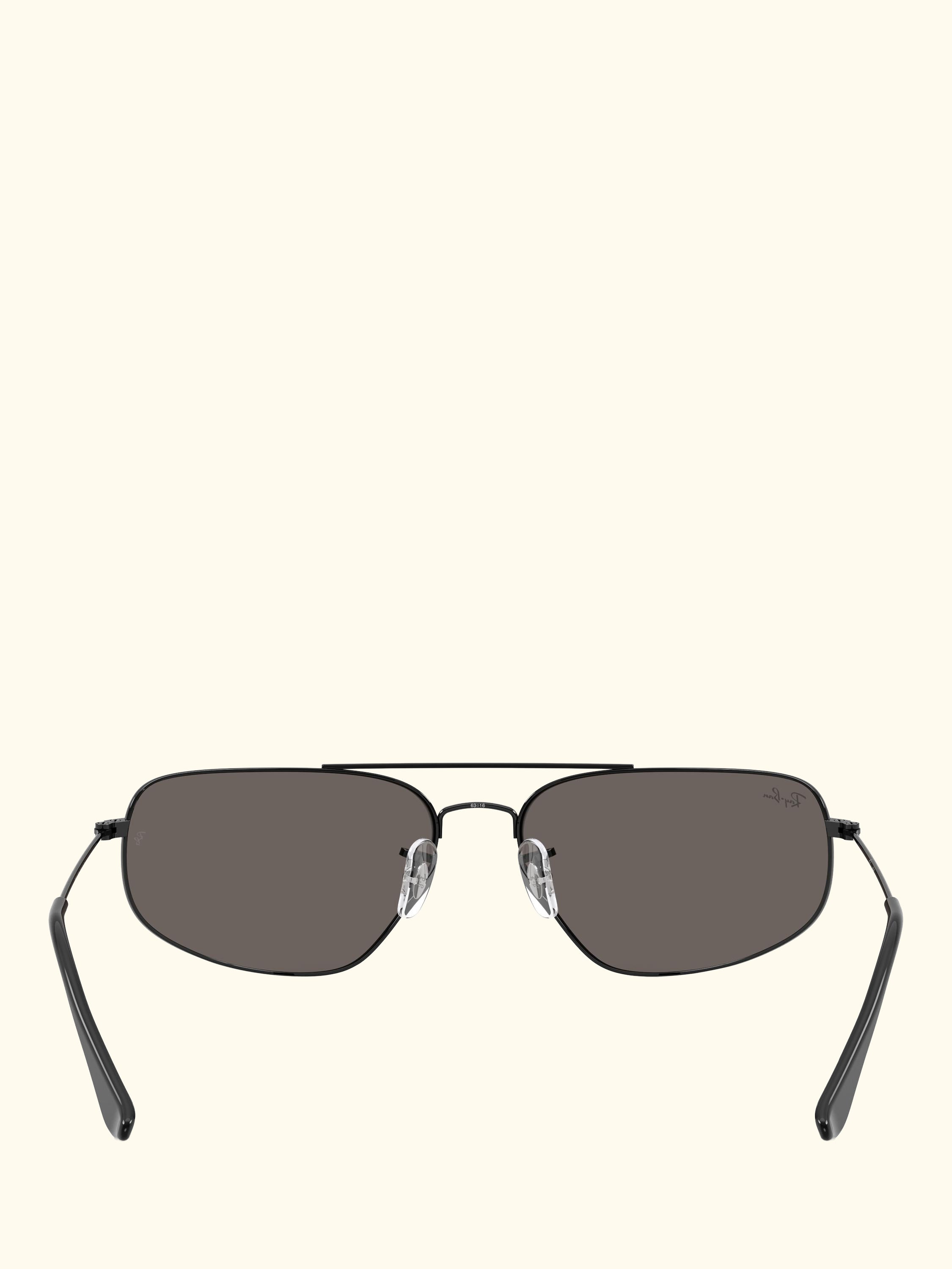 RB3780 Men's Rectangular Sunglasses, Black