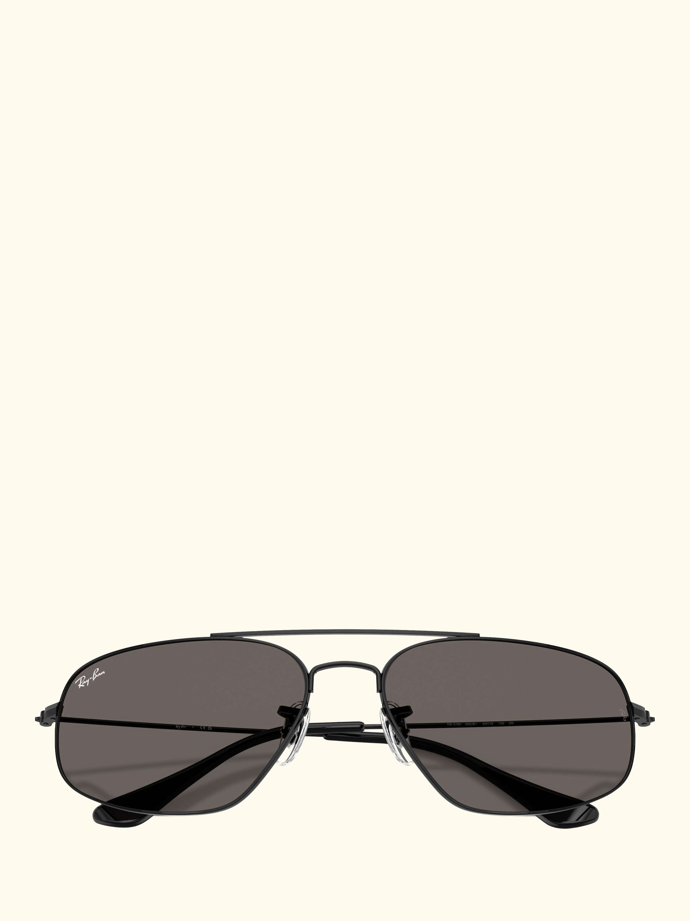 RB3780 Men's Rectangular Sunglasses, Black