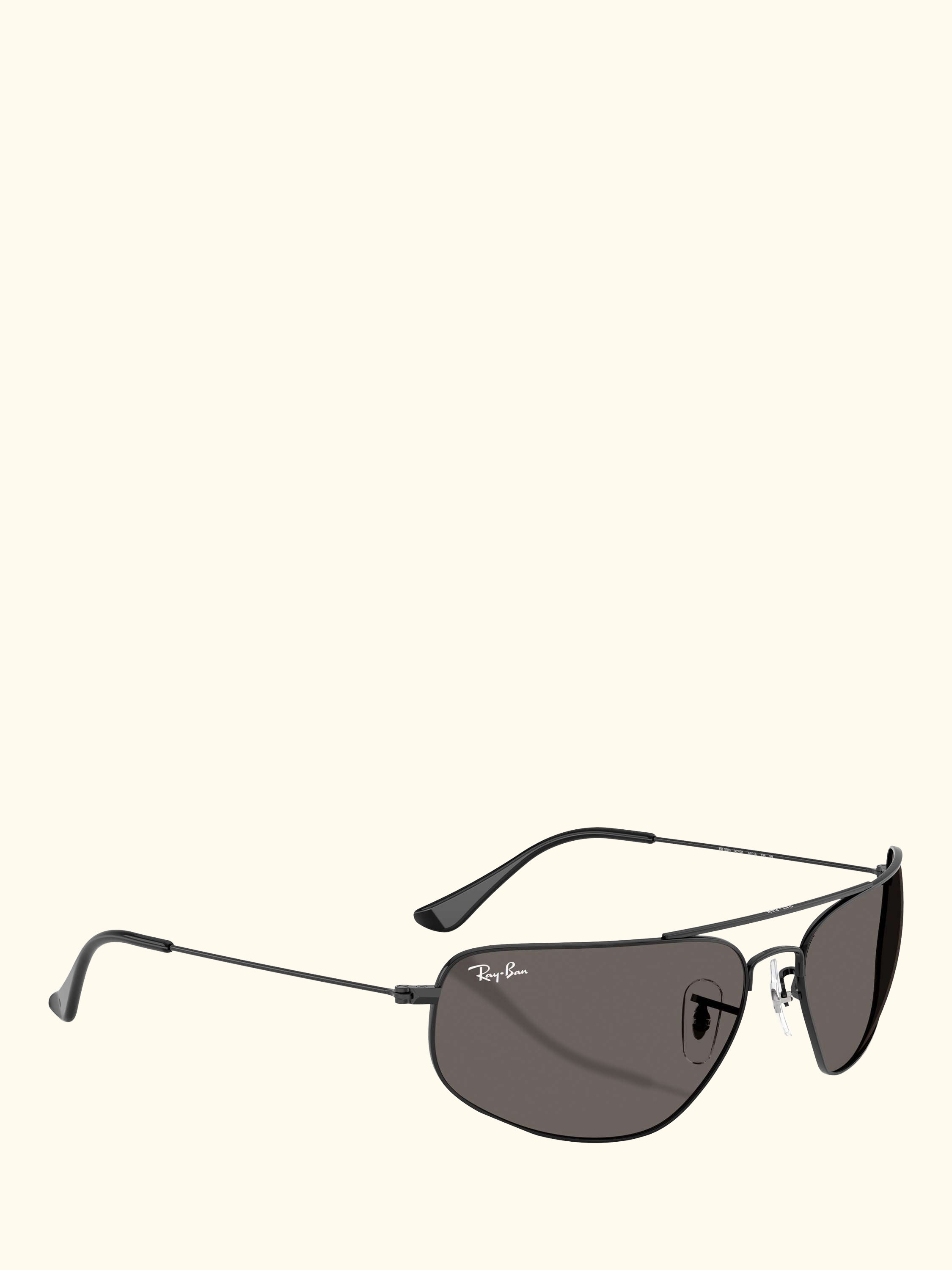 RB3780 Men's Rectangular Sunglasses, Black