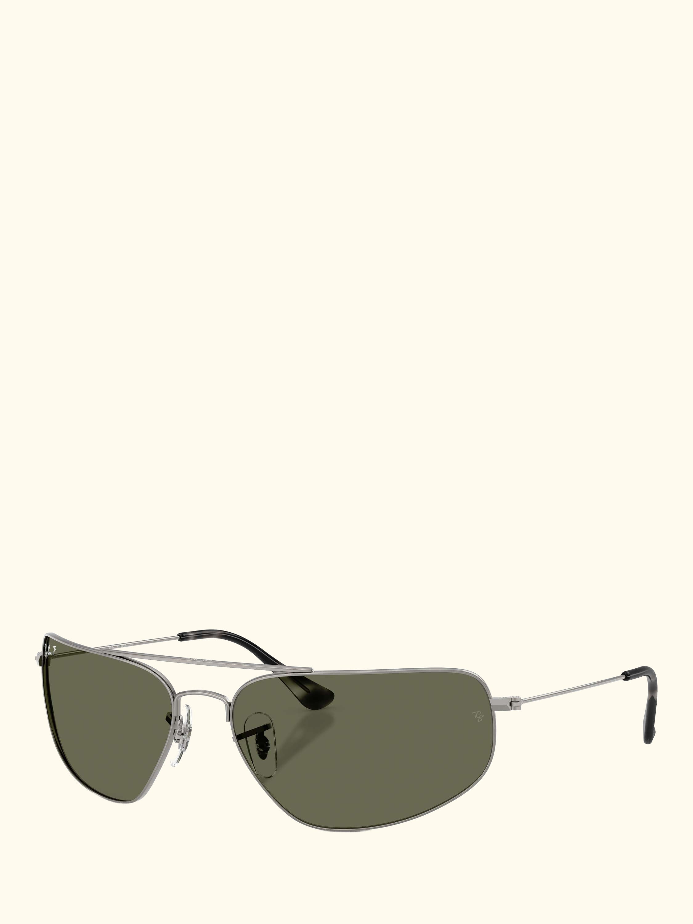 RB3780 Men's Rectangular Sunglasses, Gunmetal/Green