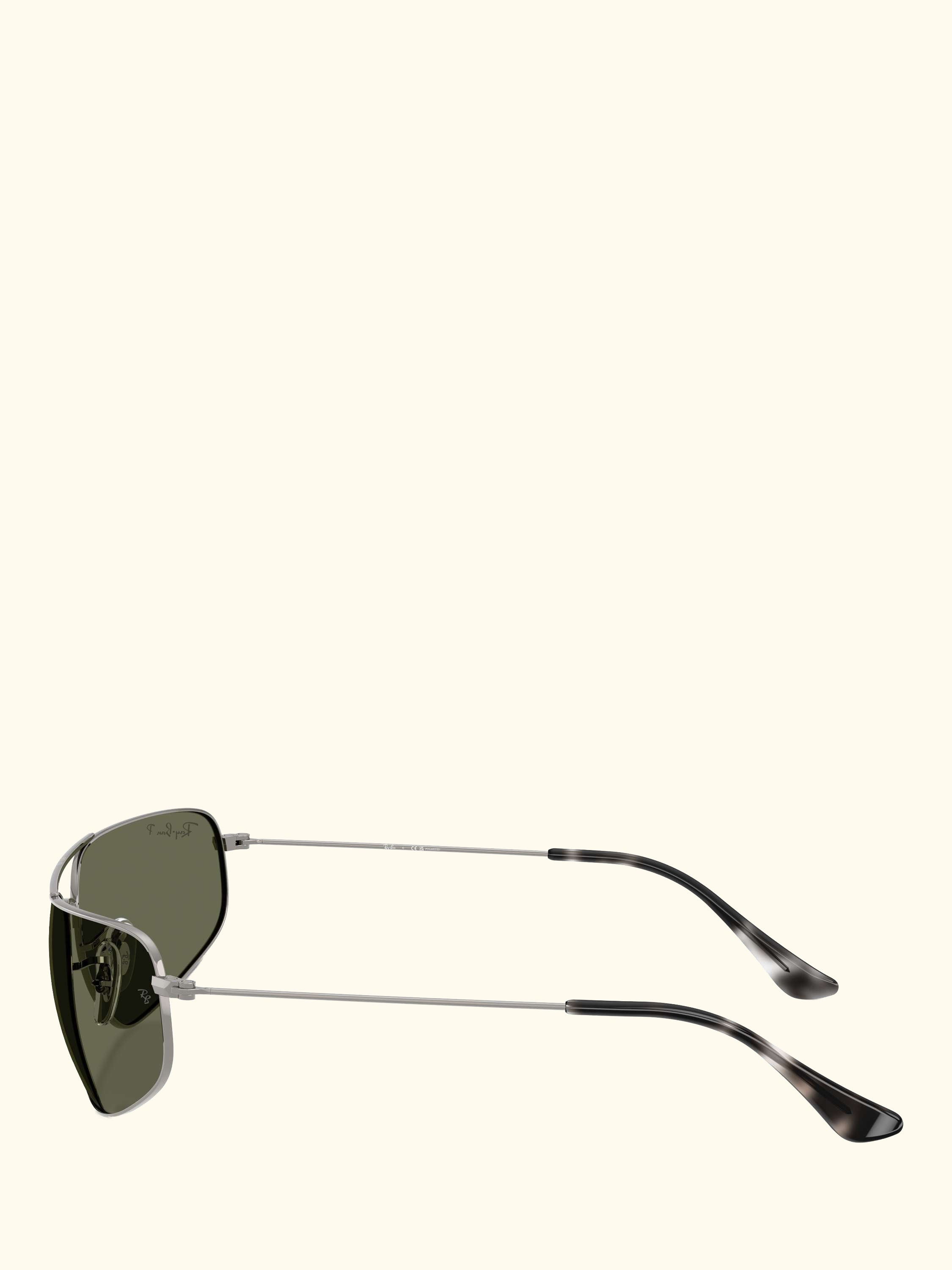 RB3780 Men's Rectangular Sunglasses, Gunmetal/Green