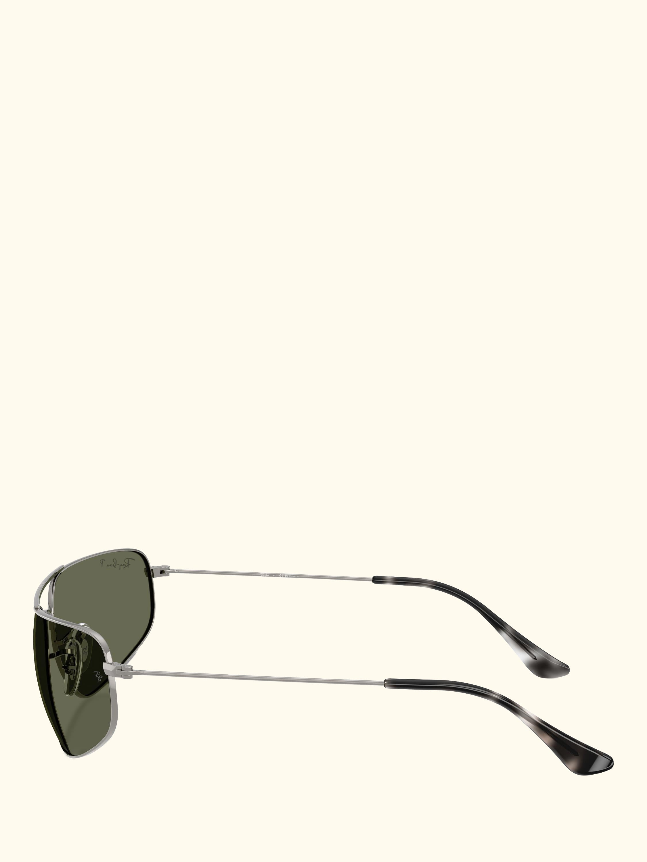 RB3780 Men's Rectangular Sunglasses, Gunmetal/Green
