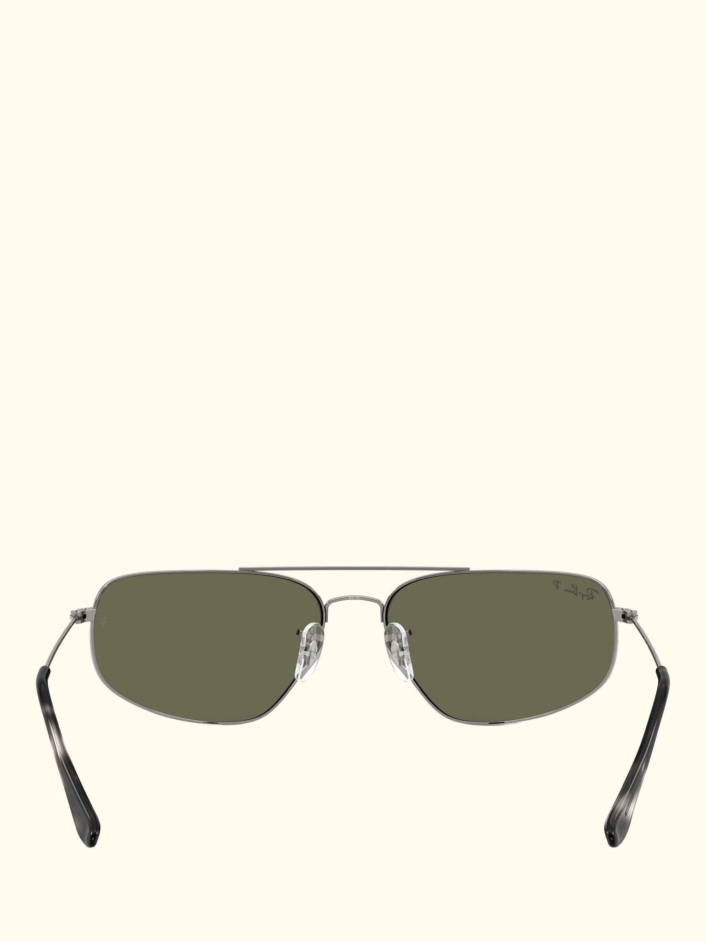 RB3780 Men's Rectangular Sunglasses, Gunmetal/Green