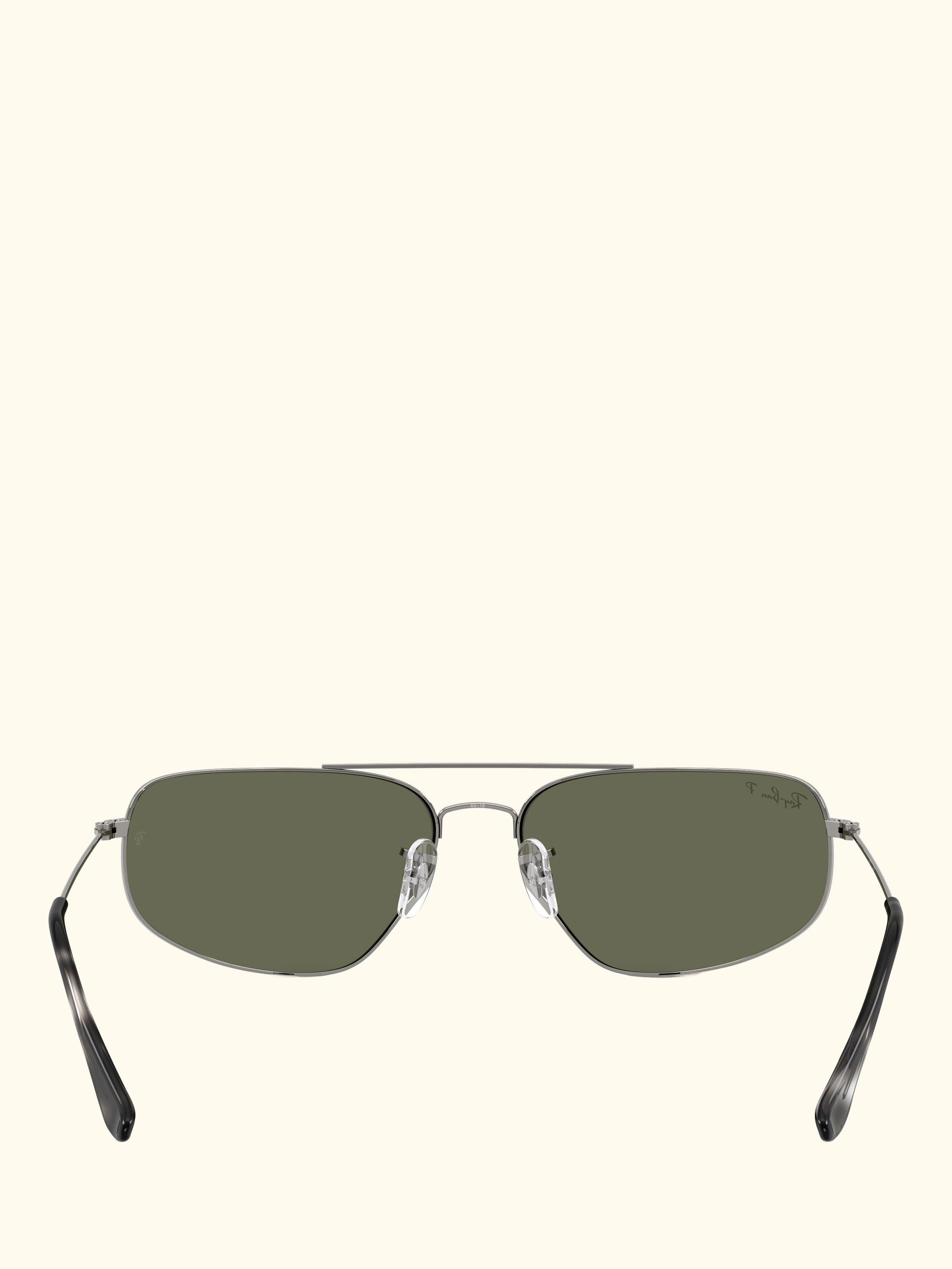 RB3780 Men's Rectangular Sunglasses, Gunmetal/Green