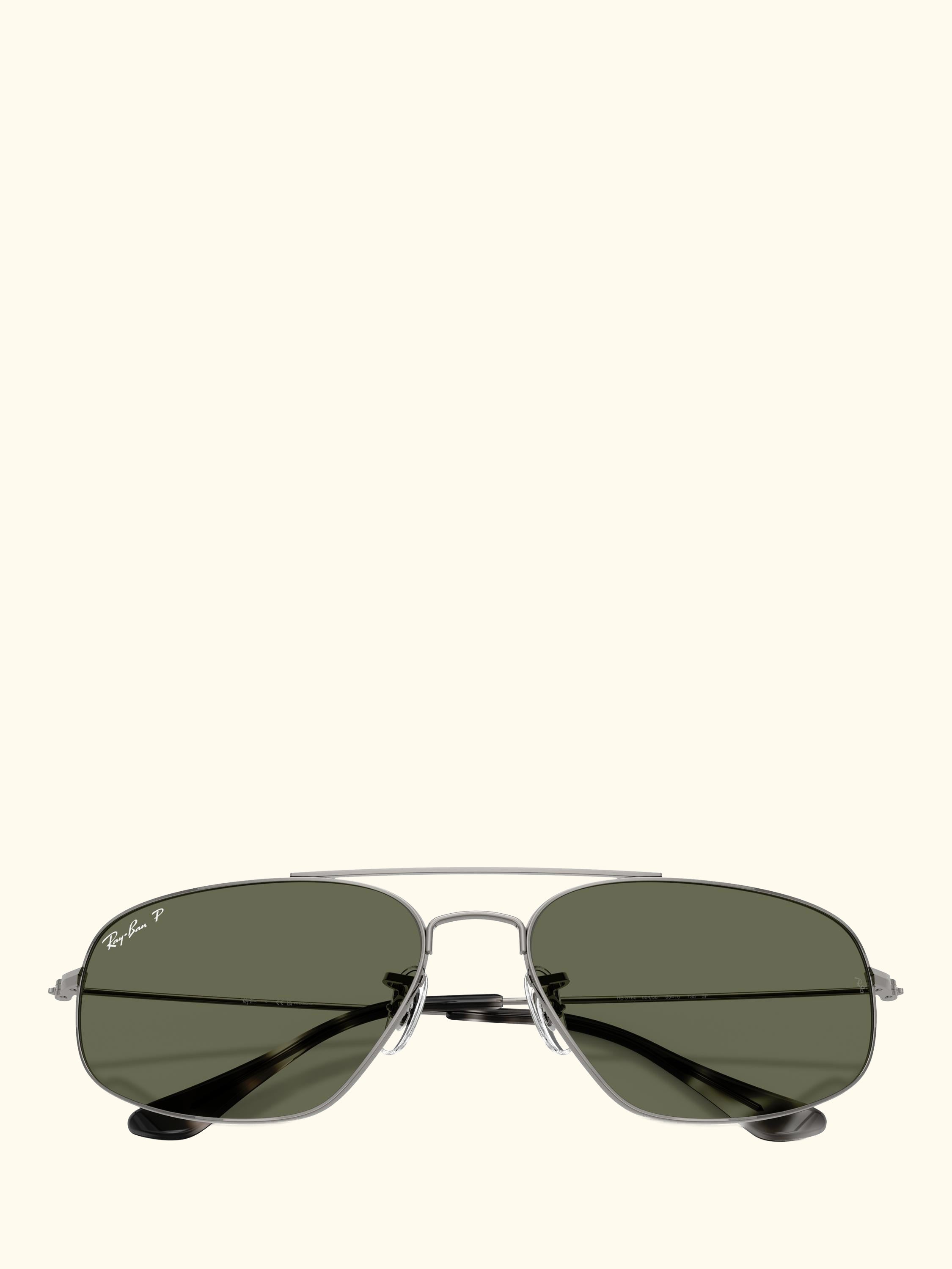 RB3780 Men's Rectangular Sunglasses, Gunmetal/Green