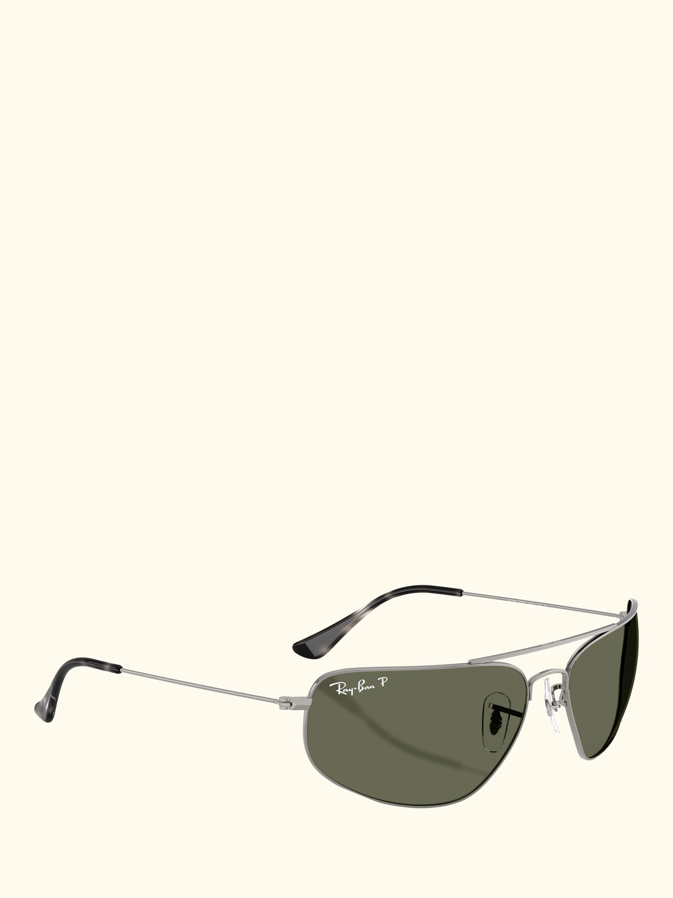 RB3780 Men's Rectangular Sunglasses, Gunmetal/Green