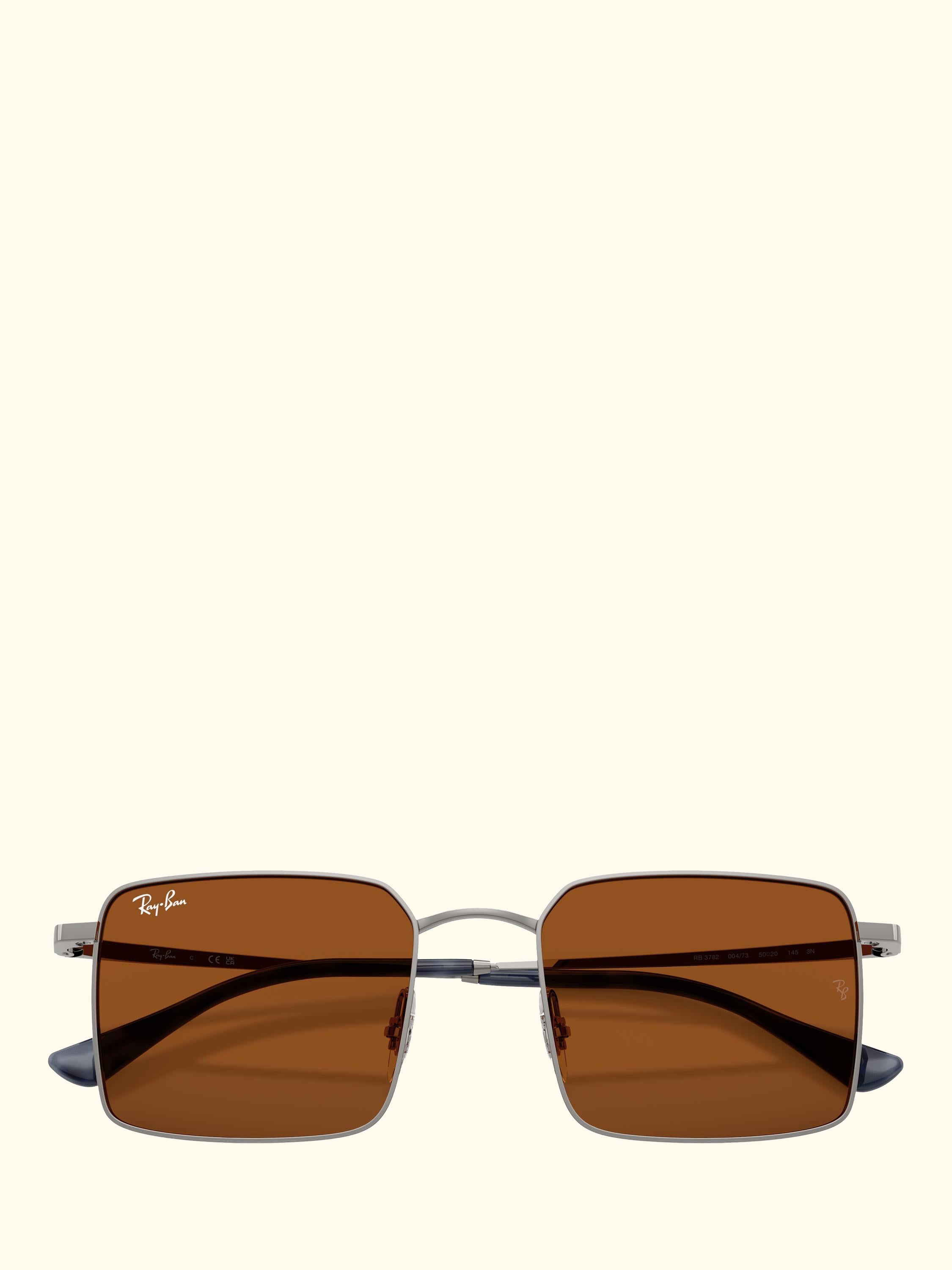 RB3782 Men's Idan Square Sunglasses, Gunmetal/Brown