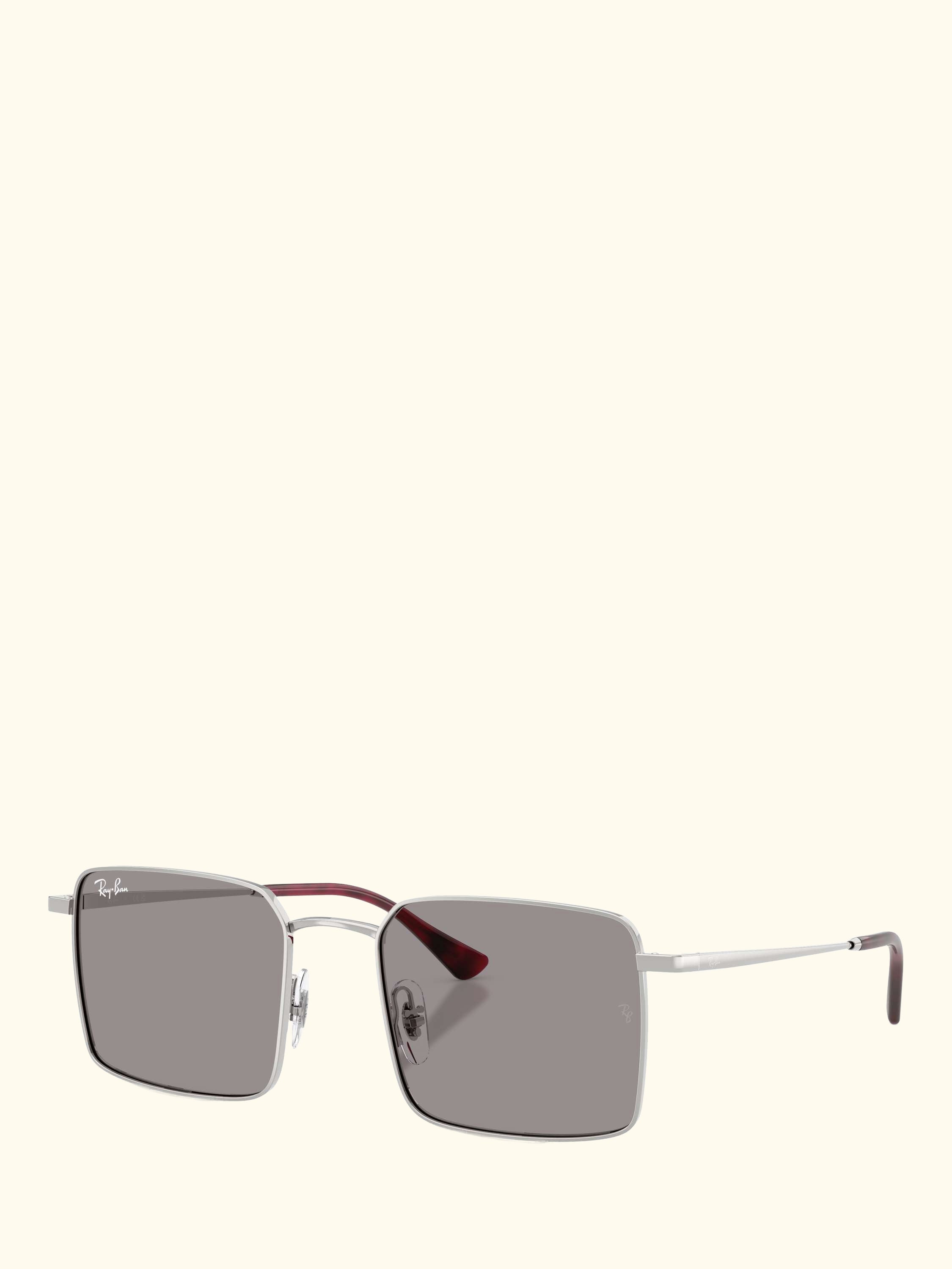 RB3782 Men's Idan Square Sunglasses, Silver/Grey