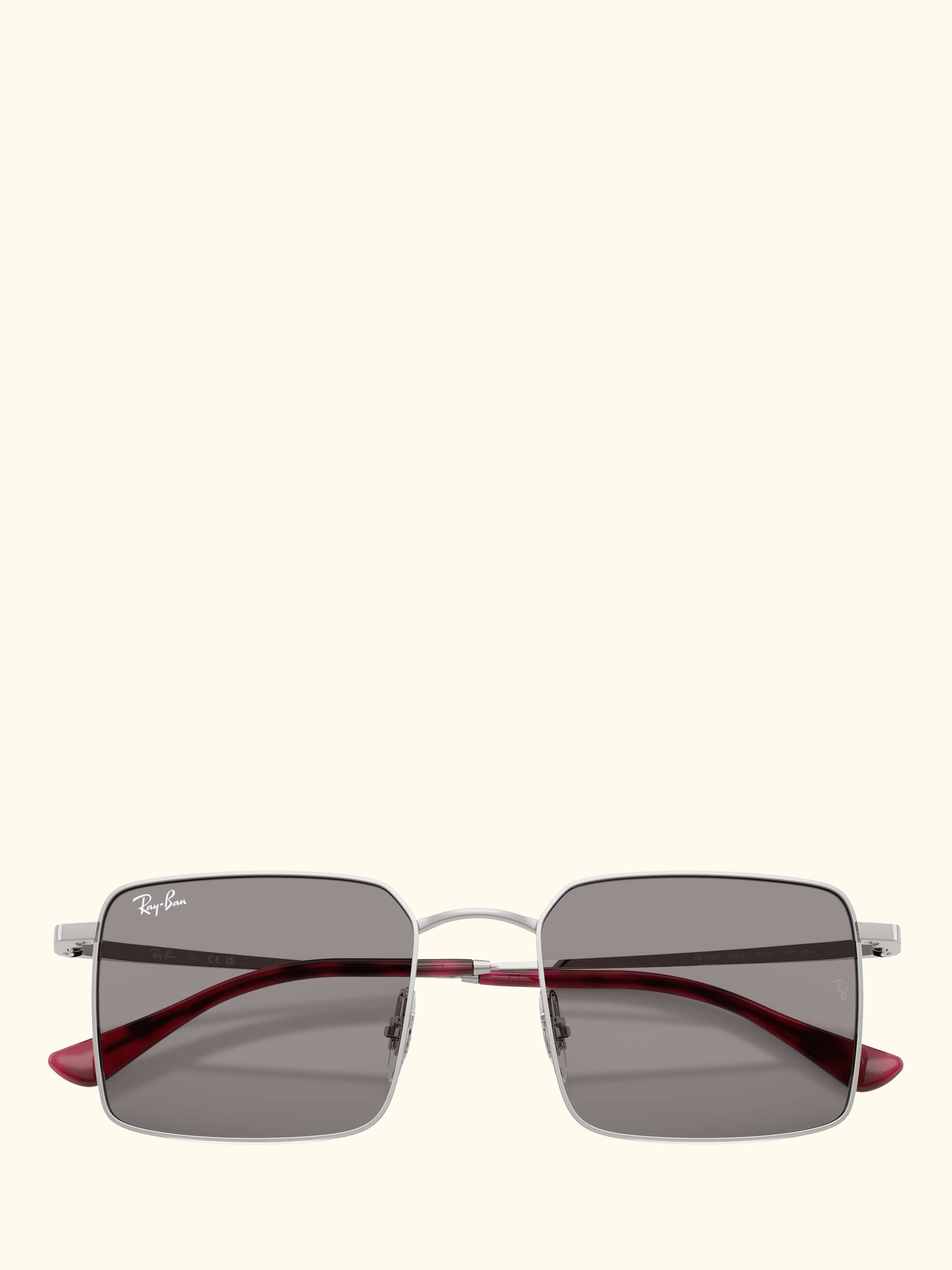 RB3782 Men's Idan Square Sunglasses, Silver/Grey