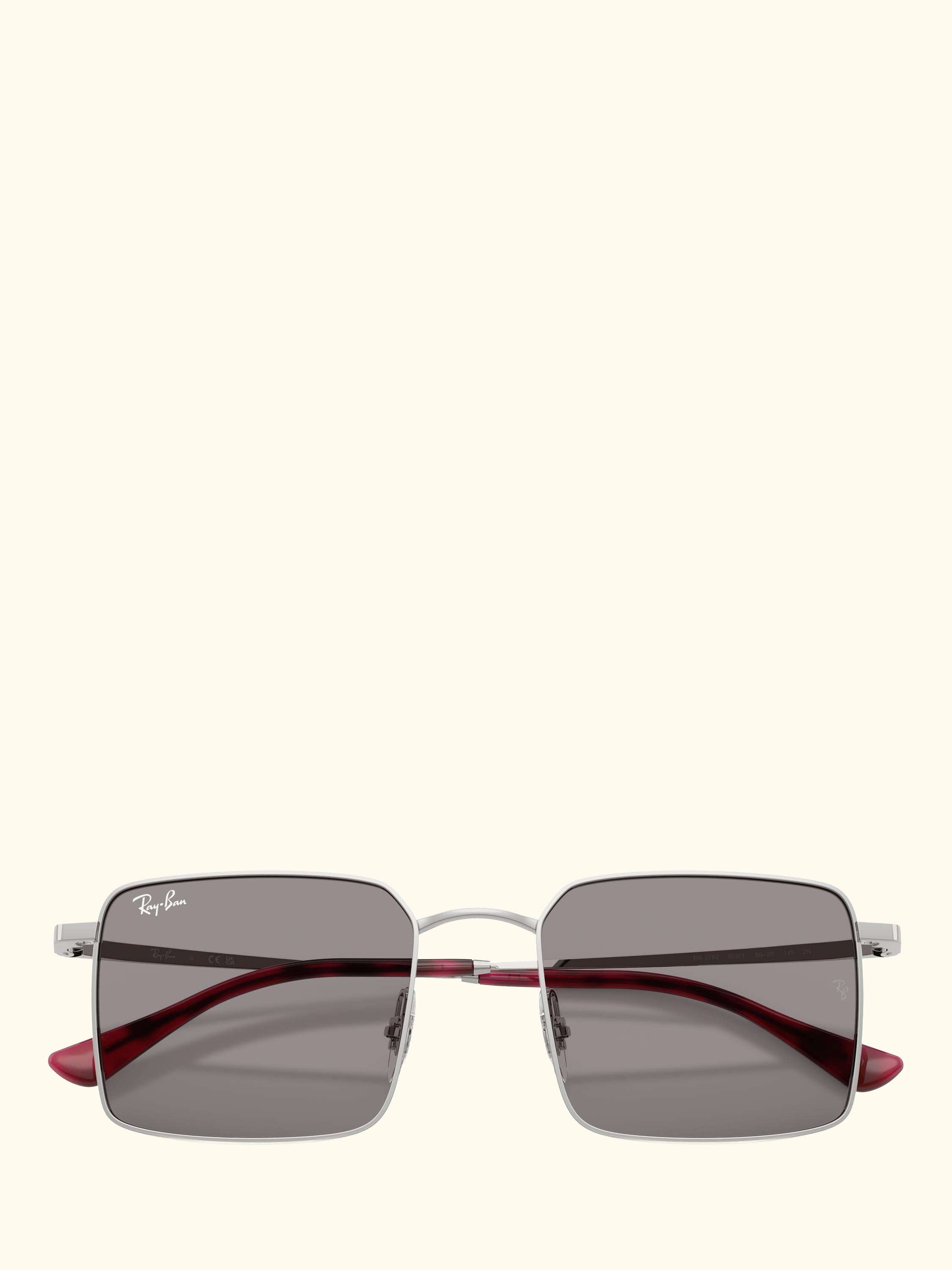 RB3782 Men's Idan Square Sunglasses, Silver/Grey