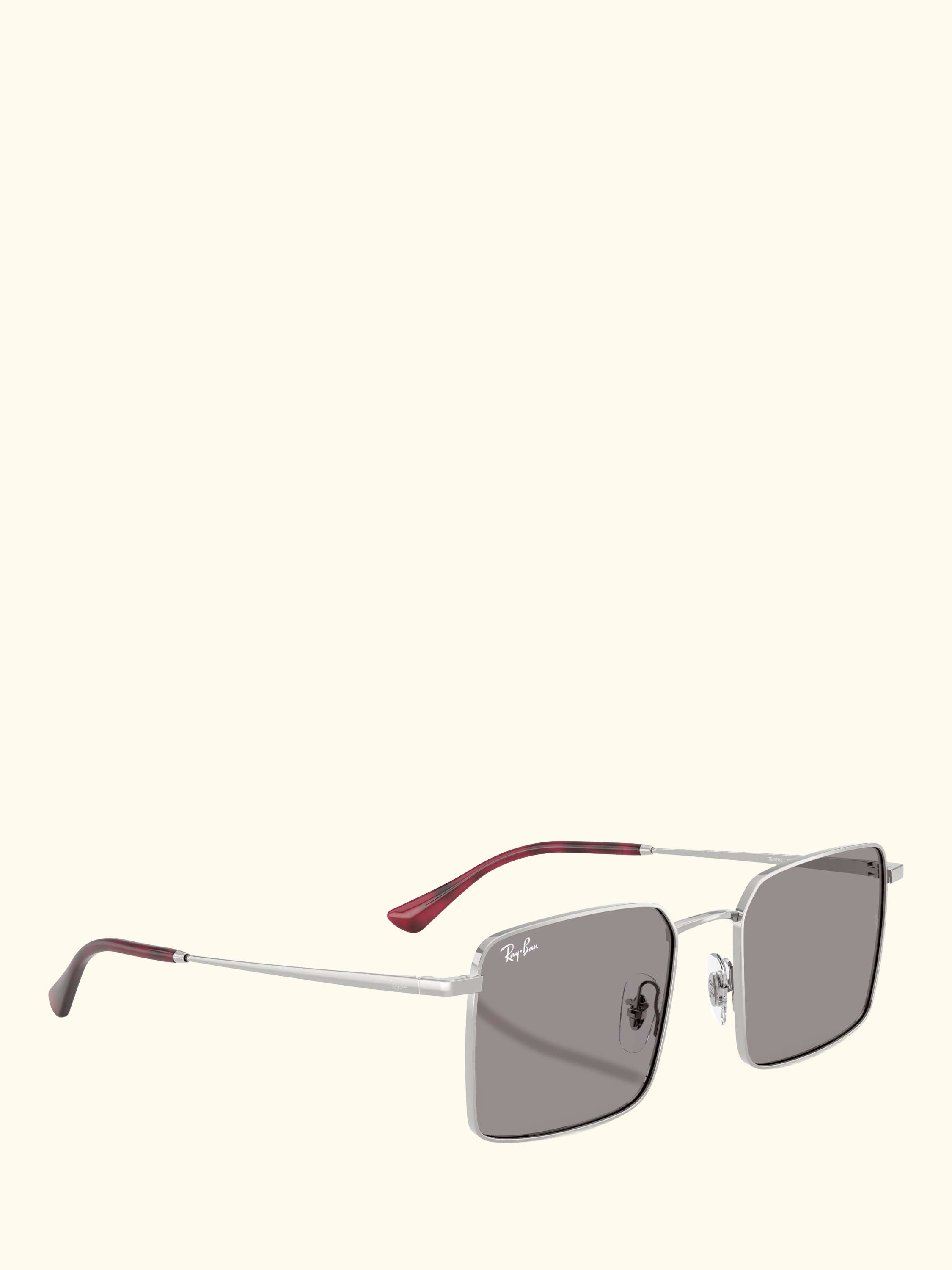 RB3782 Men's Idan Square Sunglasses, Silver/Grey