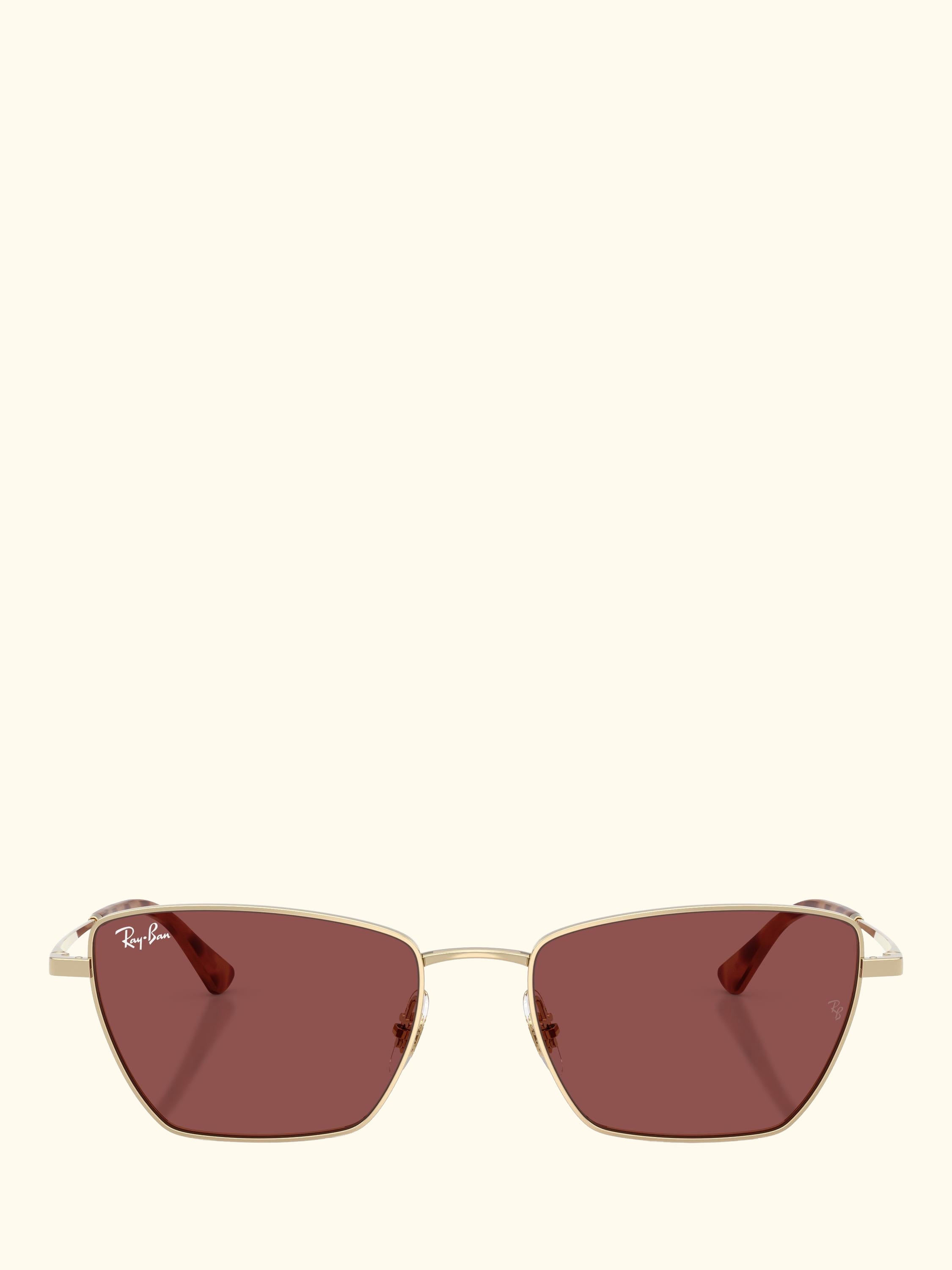RB3783 Women's Drea Irregular Sunglasses, Pale Gold/Red