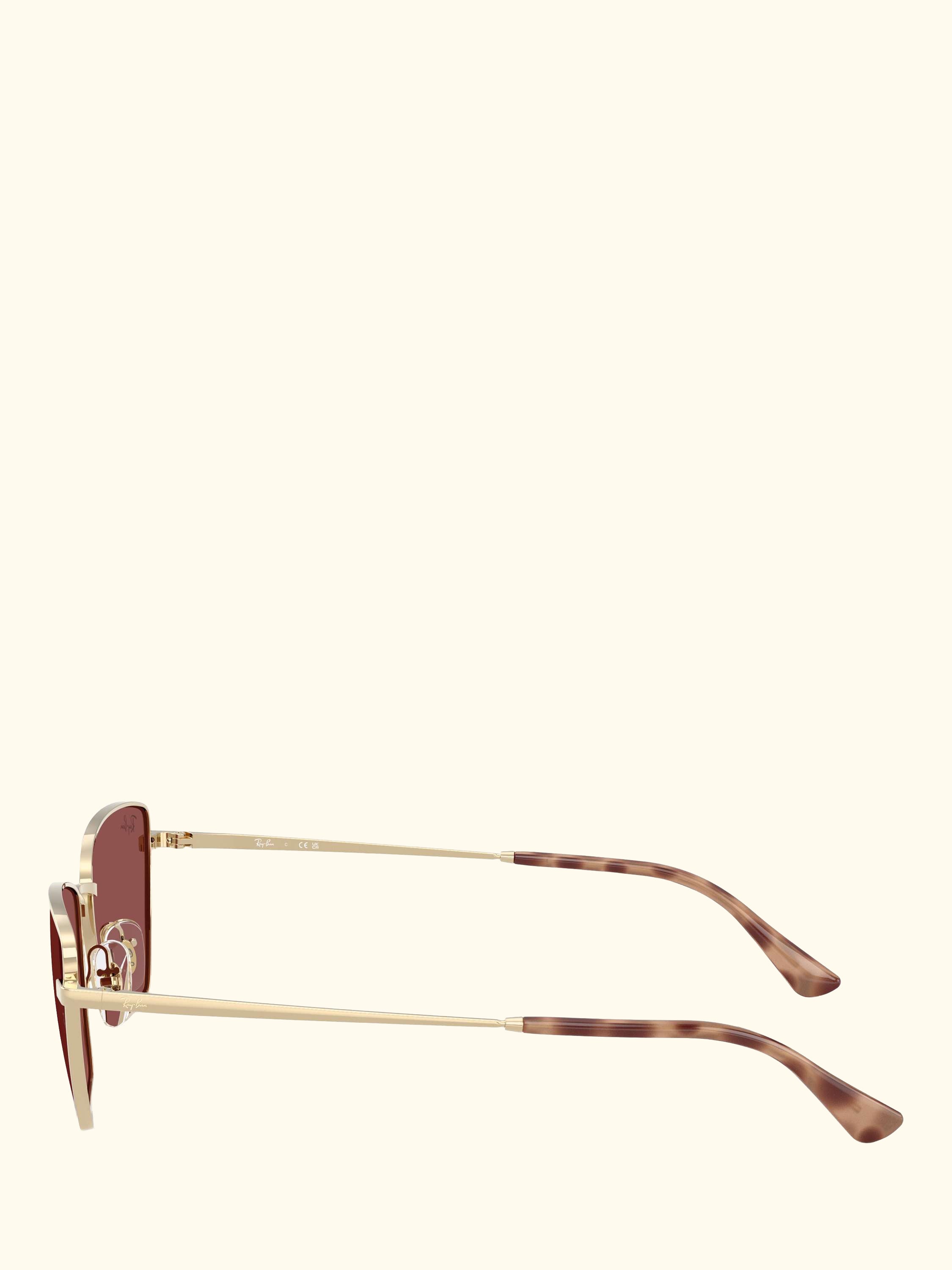 RB3783 Women's Drea Irregular Sunglasses, Pale Gold/Red