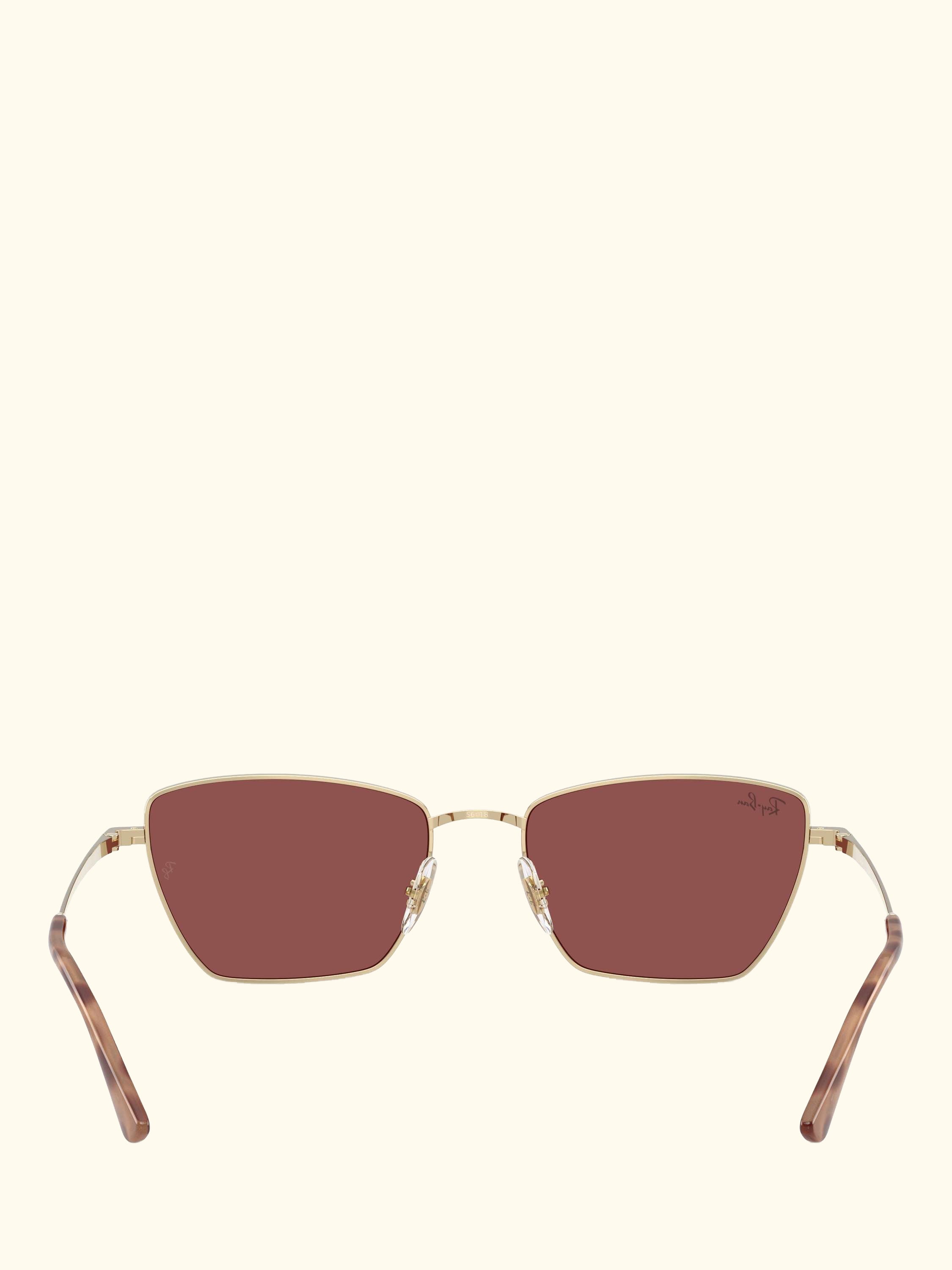 RB3783 Women's Drea Irregular Sunglasses, Pale Gold/Red