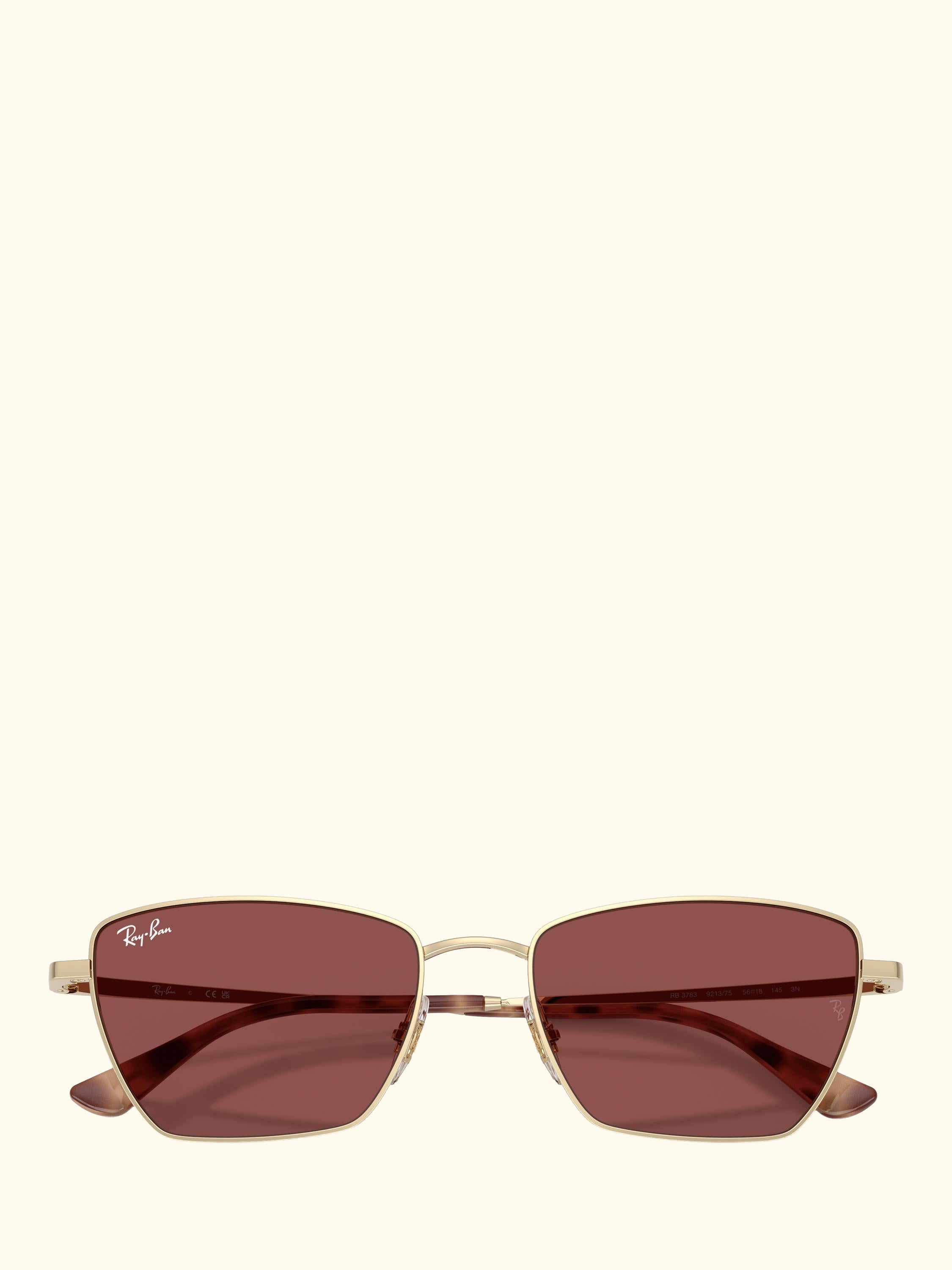 RB3783 Women's Drea Irregular Sunglasses, Pale Gold/Red