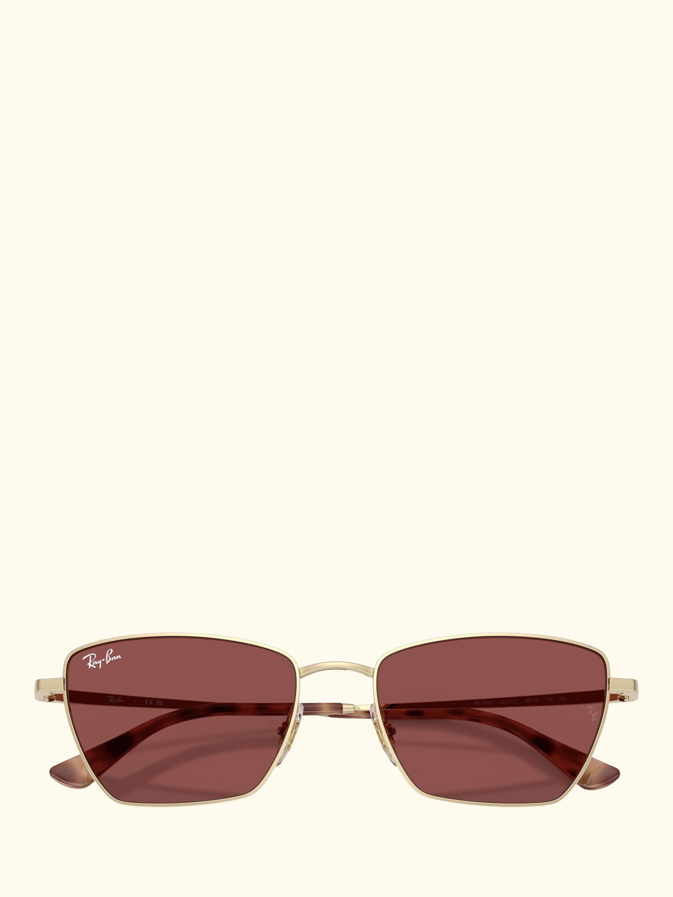 RB3783 Women's Drea Irregular Sunglasses, Pale Gold/Red