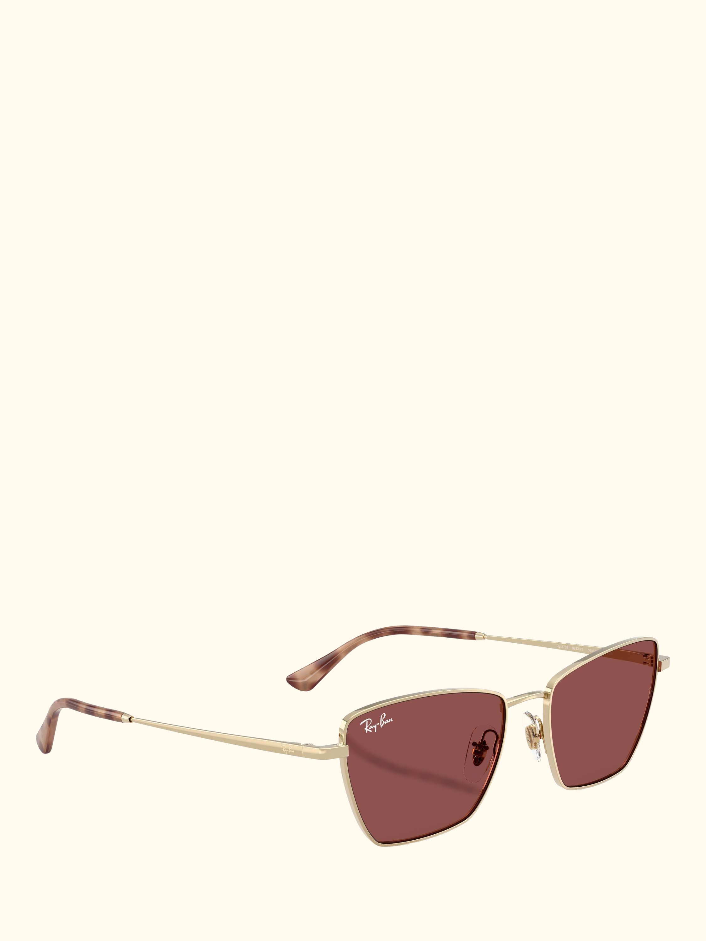 RB3783 Women's Drea Irregular Sunglasses, Pale Gold/Red