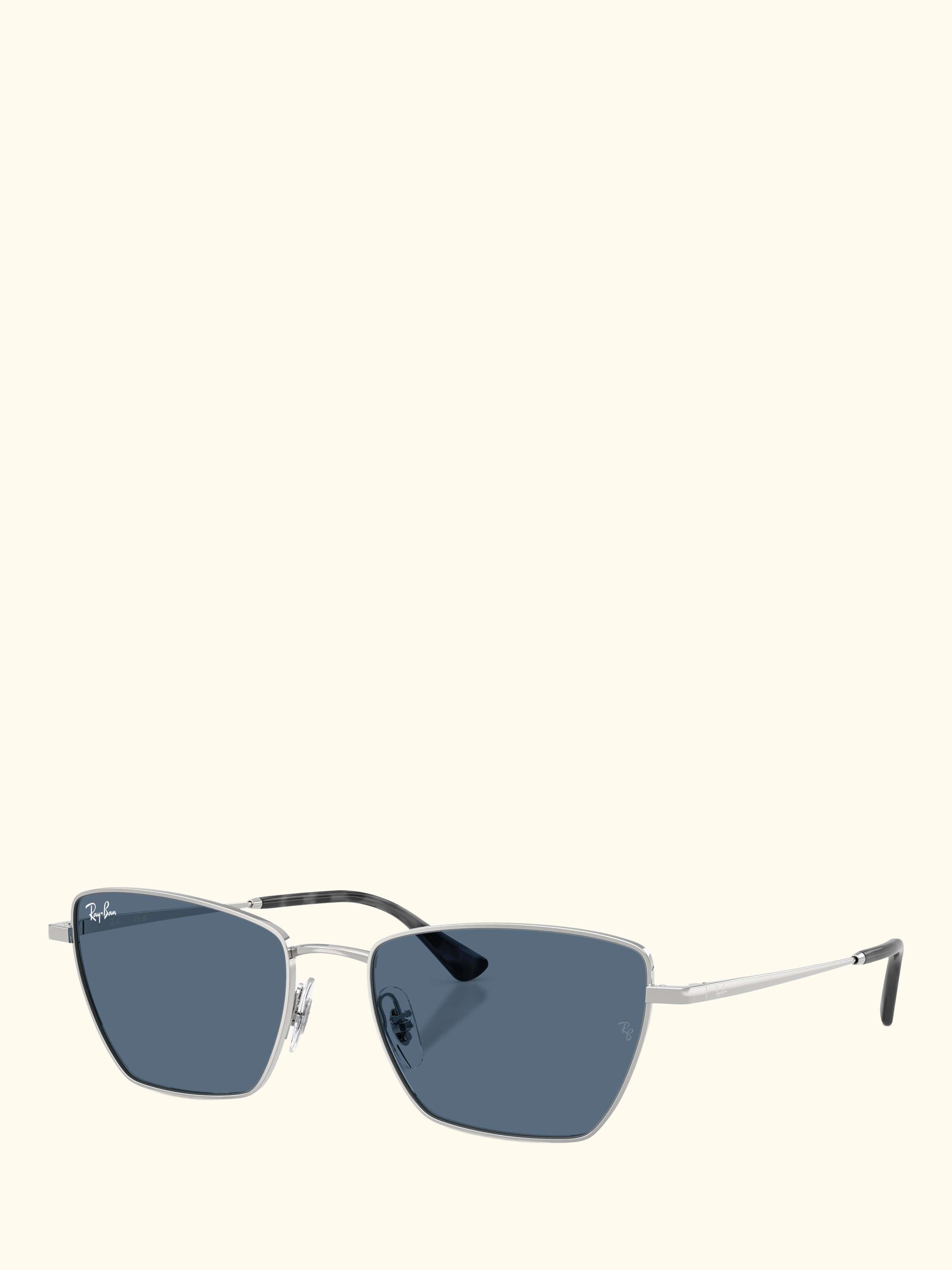 RB3783 Women's Irregular Cat Eye Sunglasses, Silver/Blue