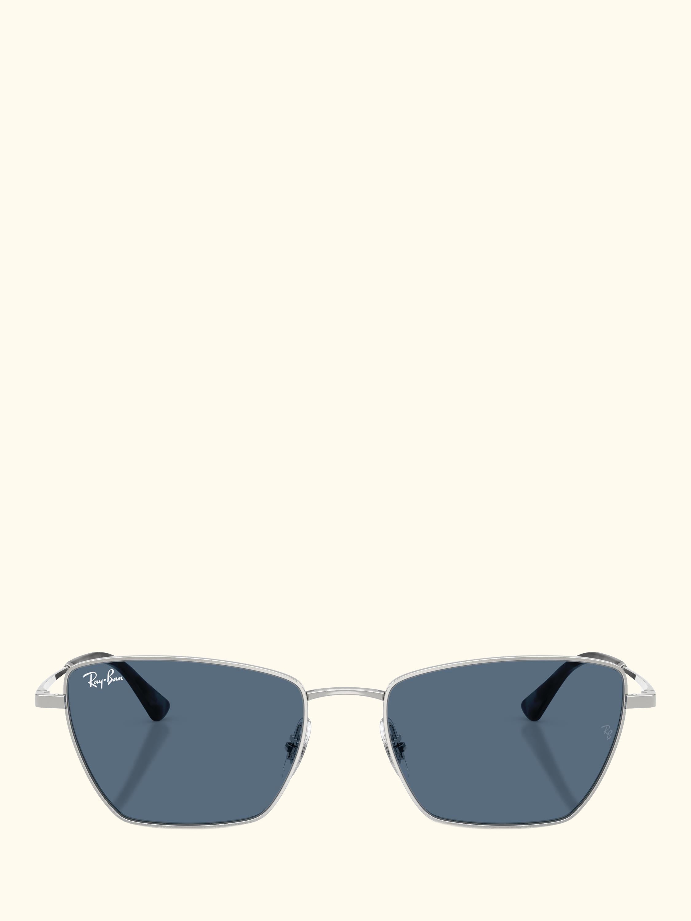 RB3783 Women's Irregular Cat Eye Sunglasses, Silver/Blue