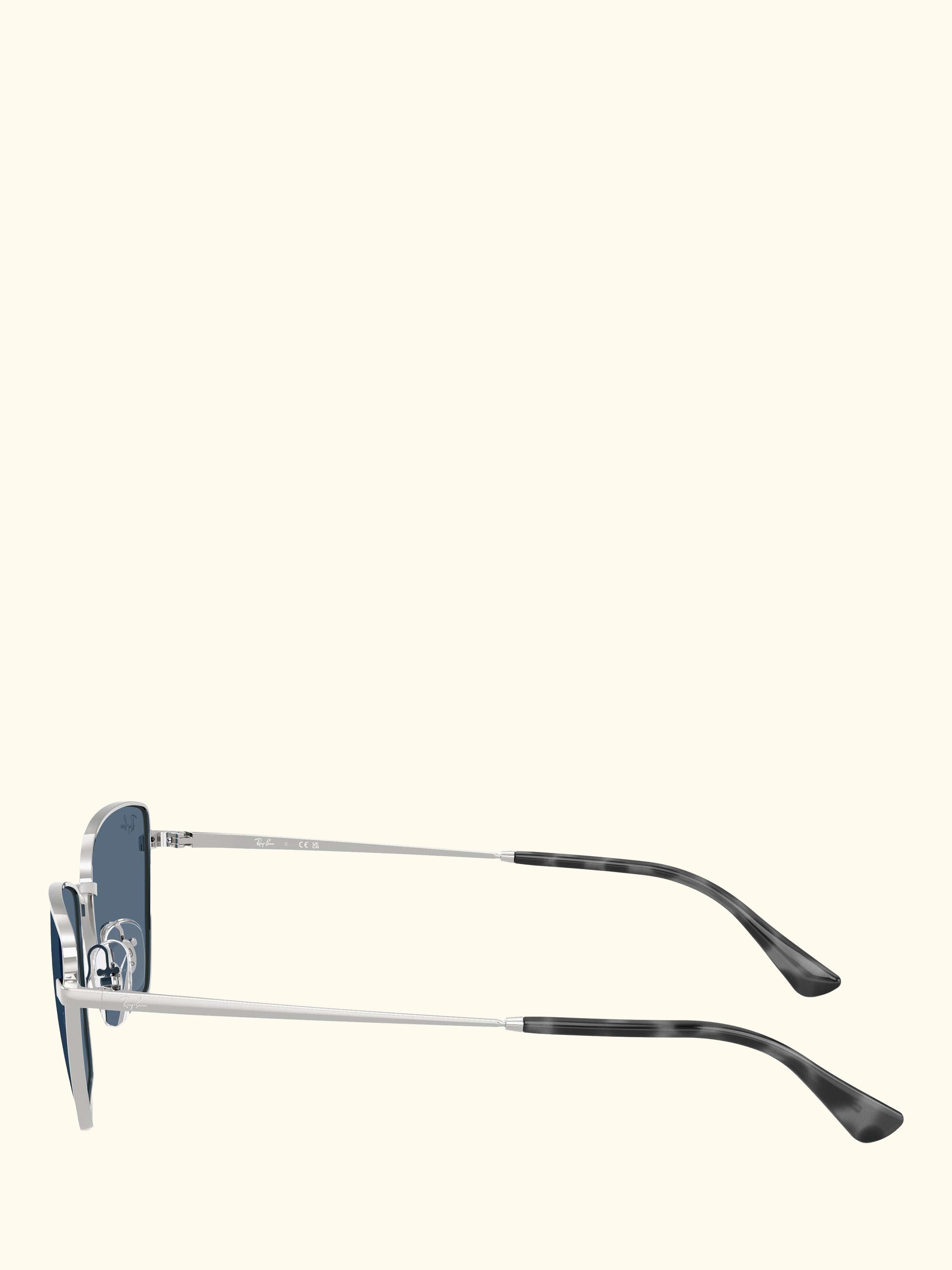 RB3783 Women's Irregular Cat Eye Sunglasses, Silver/Blue