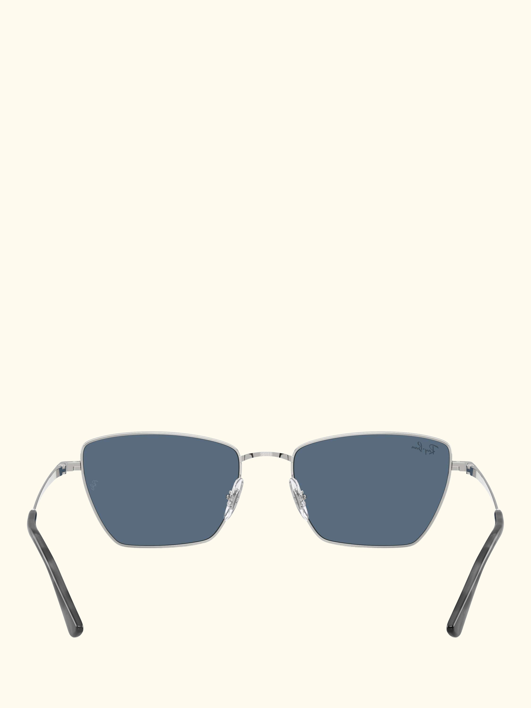 RB3783 Women's Irregular Cat Eye Sunglasses, Silver/Blue