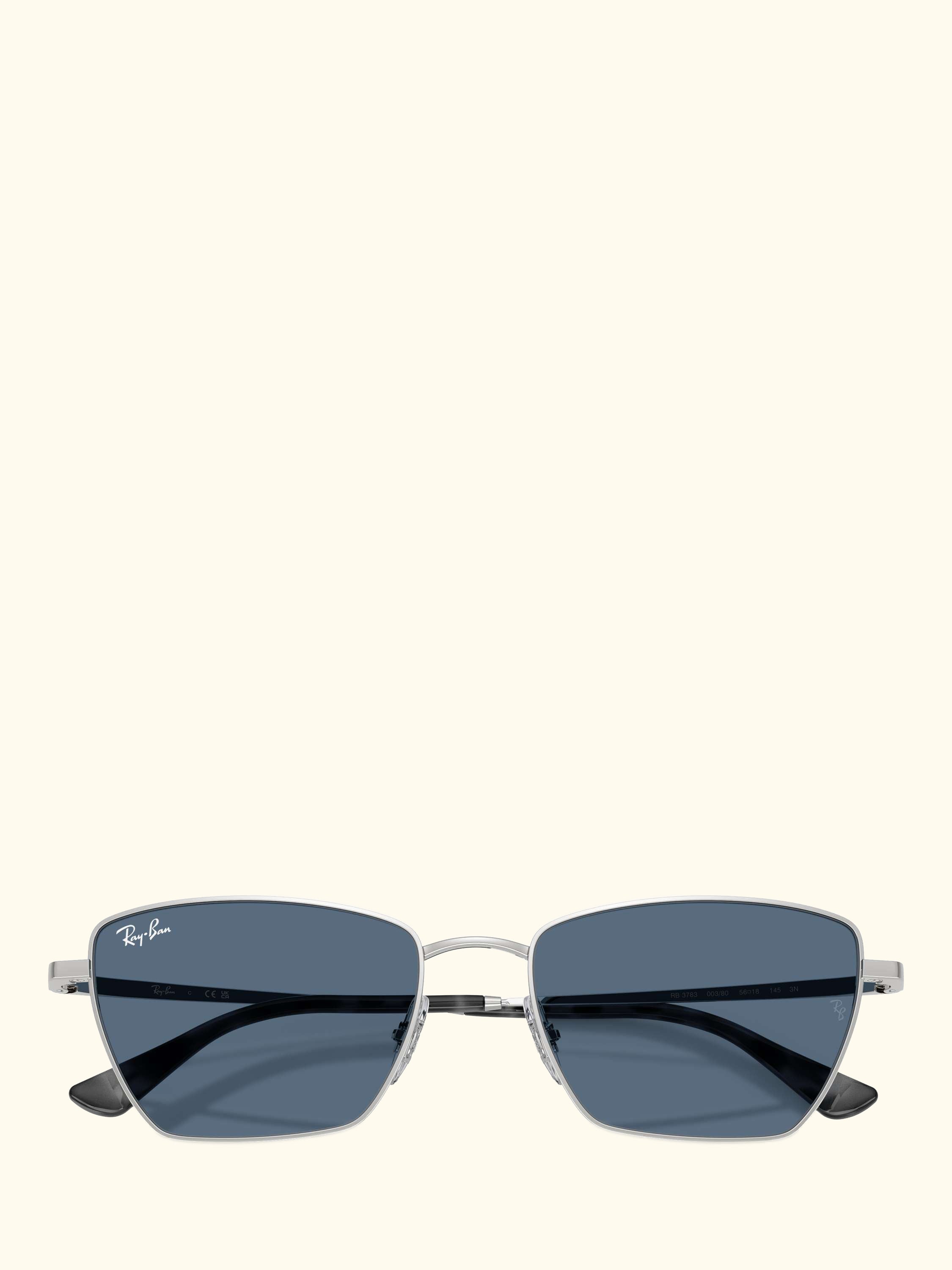 RB3783 Women's Irregular Cat Eye Sunglasses, Silver/Blue